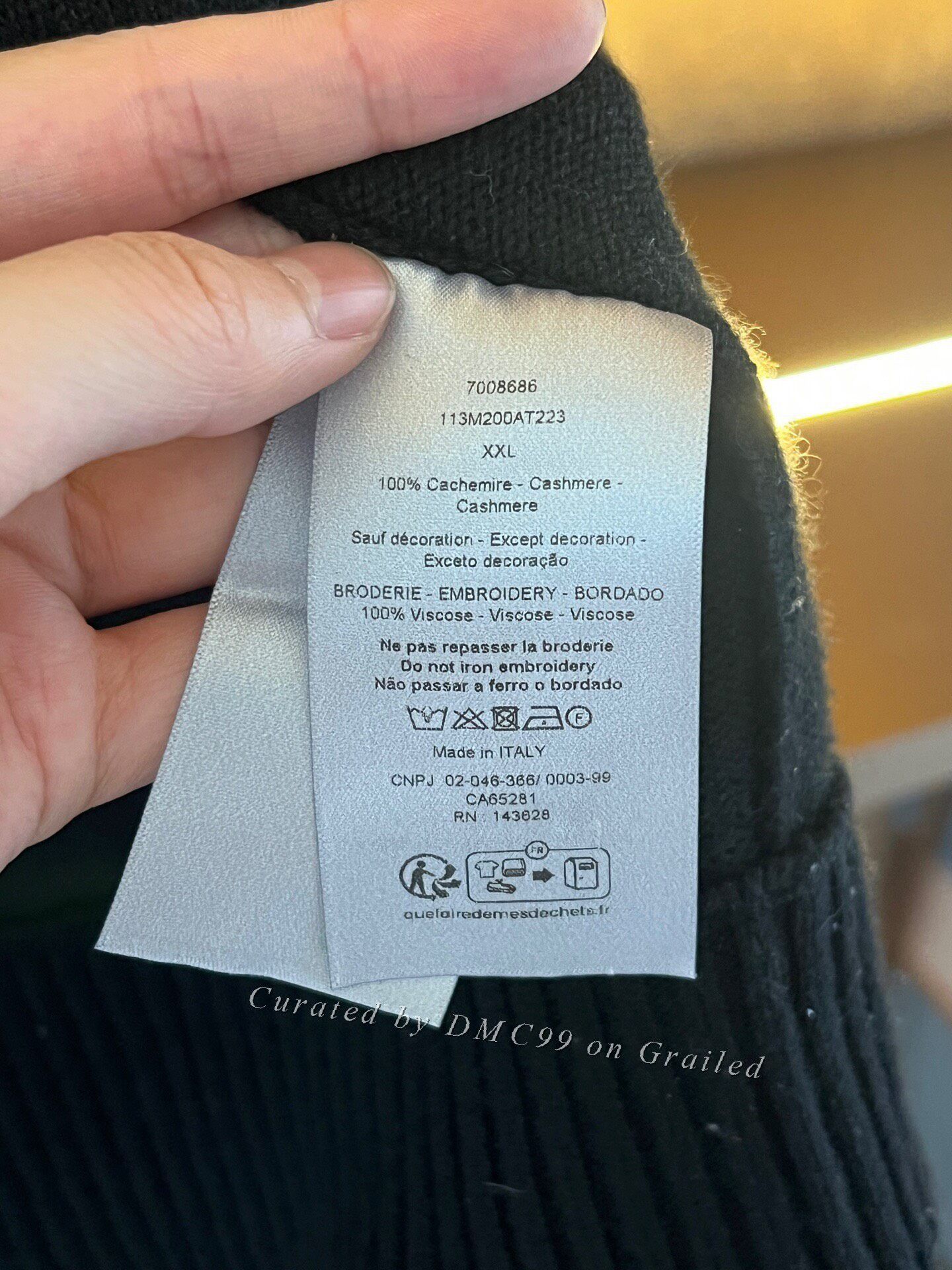 Dior Dior CD Cashmere Hoodie Size US XXL / EU 58 / 5 - 4 Thumbnail