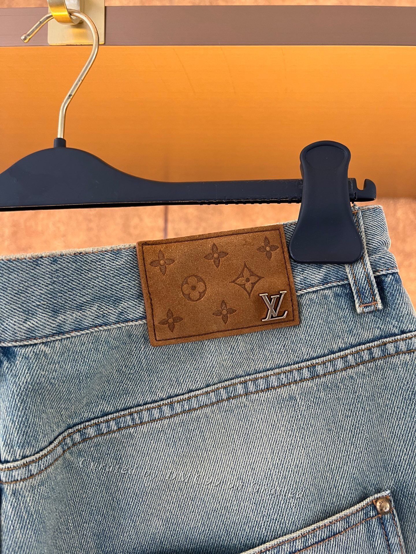 Louis Vuitton LV Green Embossed Logo Jeans Size US 33 - 4 Thumbnail