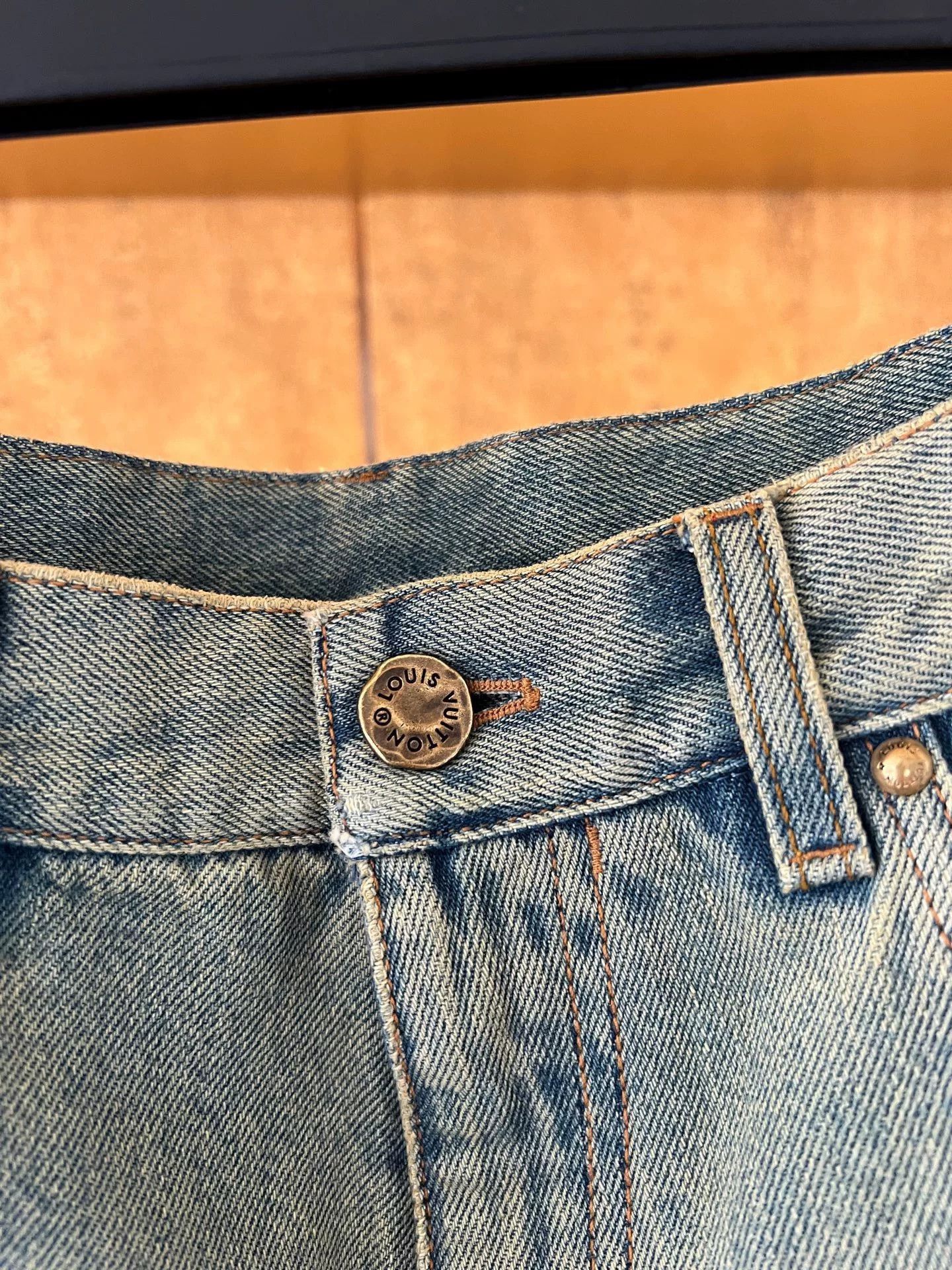 Louis Vuitton LV Green Embossed Logo Jeans Size US 33 - 5 Thumbnail