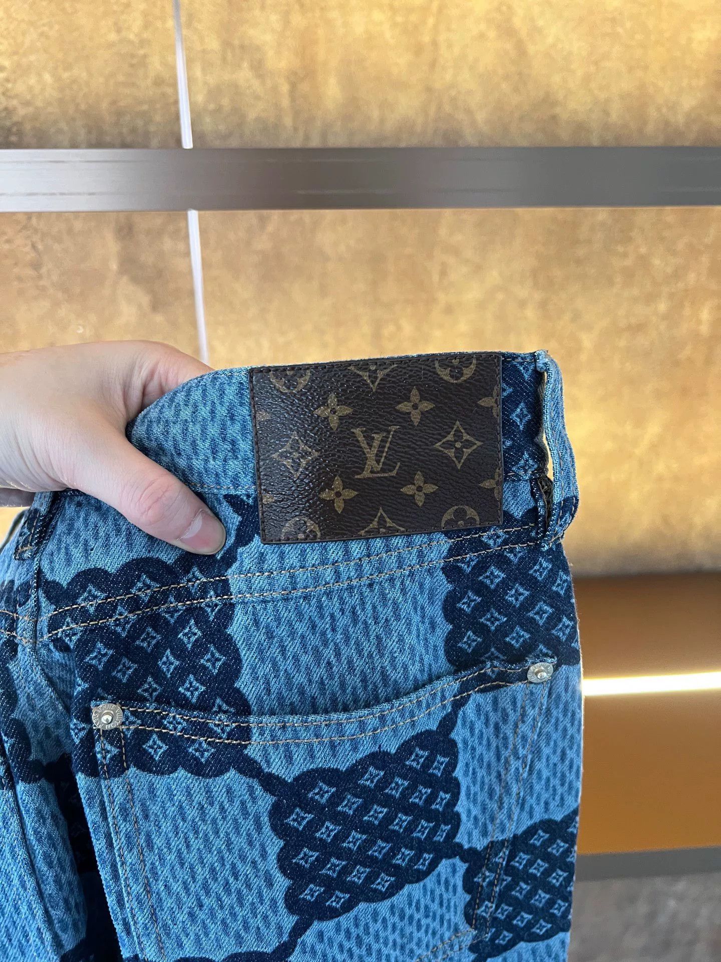 Louis Vuitton LV Checkered Denim Jeans Size US 36 / EU 52 - 5 Thumbnail