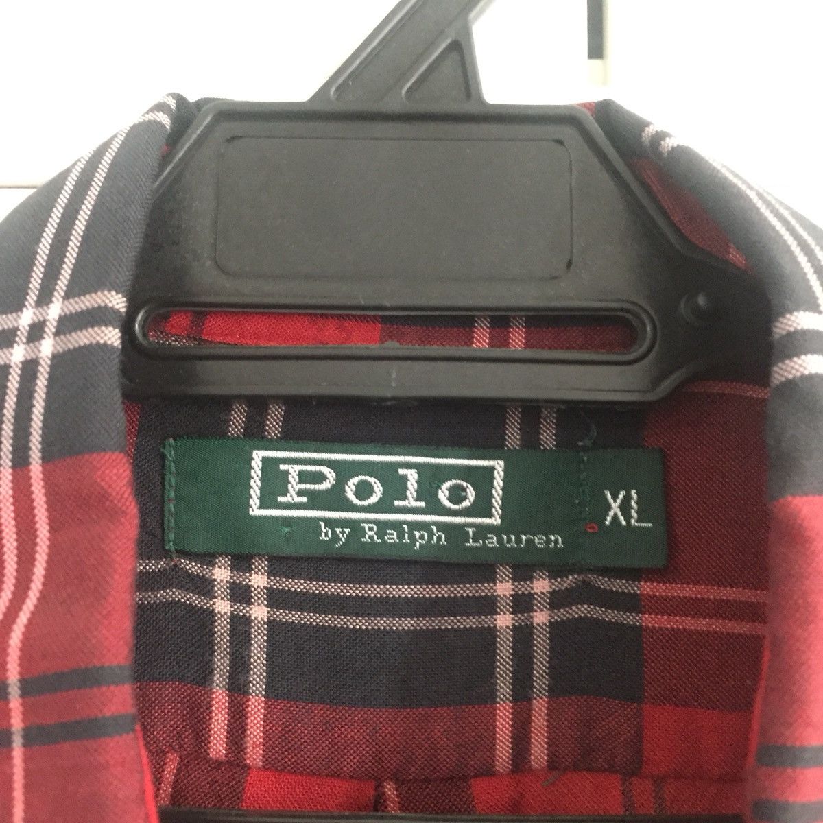 Polo Ralph Lauren × Vintage Vintage Red Tartan Rayon Shirt Size US XL / EU 56 / 4 - 5 Thumbnail
