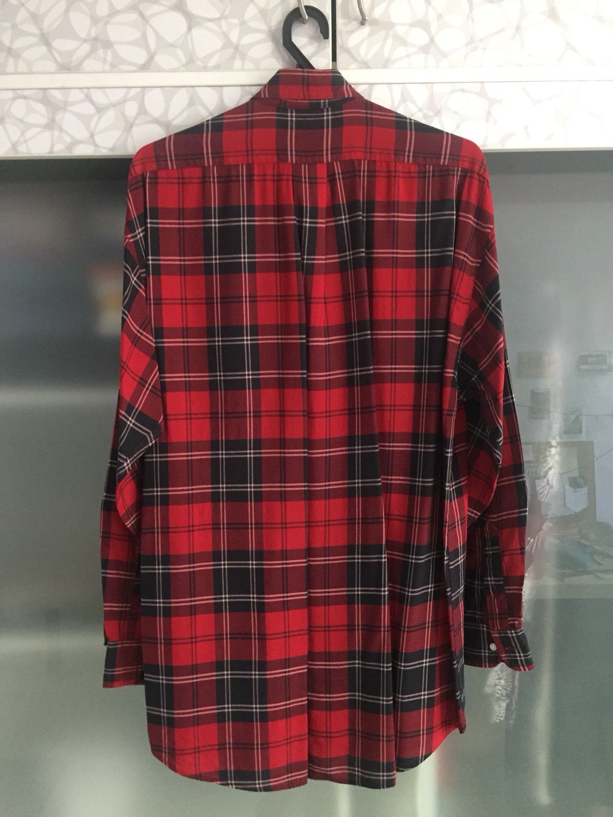 Polo Ralph Lauren × Vintage Vintage Red Tartan Rayon Shirt Size US XL / EU 56 / 4 - 3 Thumbnail
