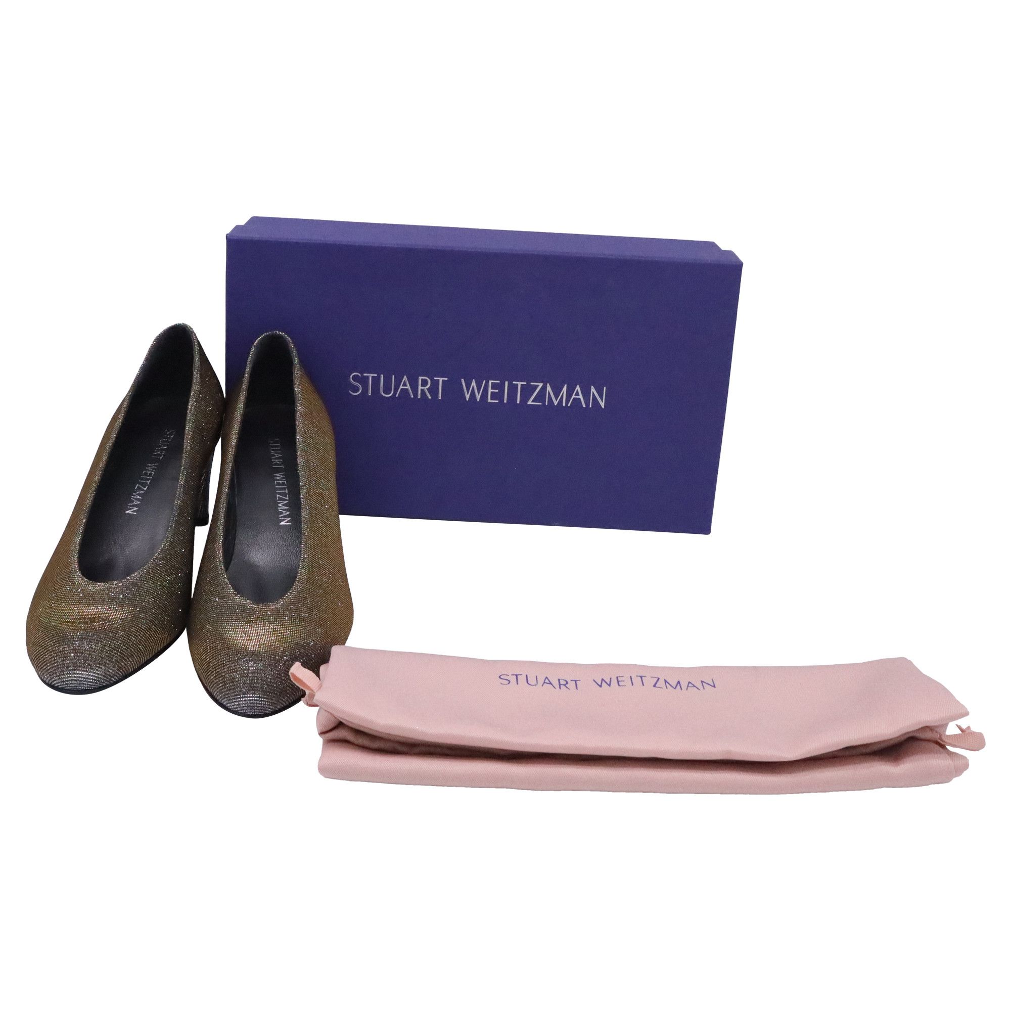 Stuart Weitzman Stuart Weitzman Chic Pumps in Silver Lurex Size US 8.5 / IT 38.5 - 6 Thumbnail