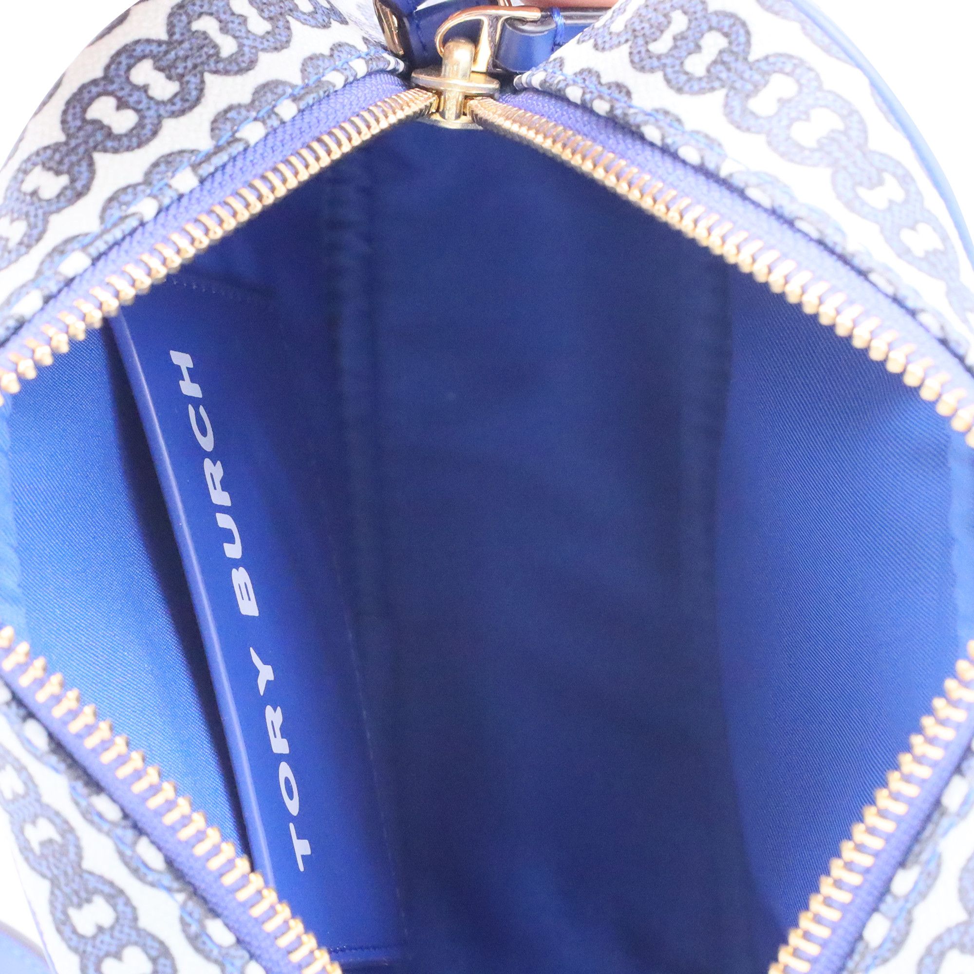Tory Burch Tory Burch Gemini Link Small Camera Bag in Blue Canvas Size ONE SIZE - 6 Thumbnail