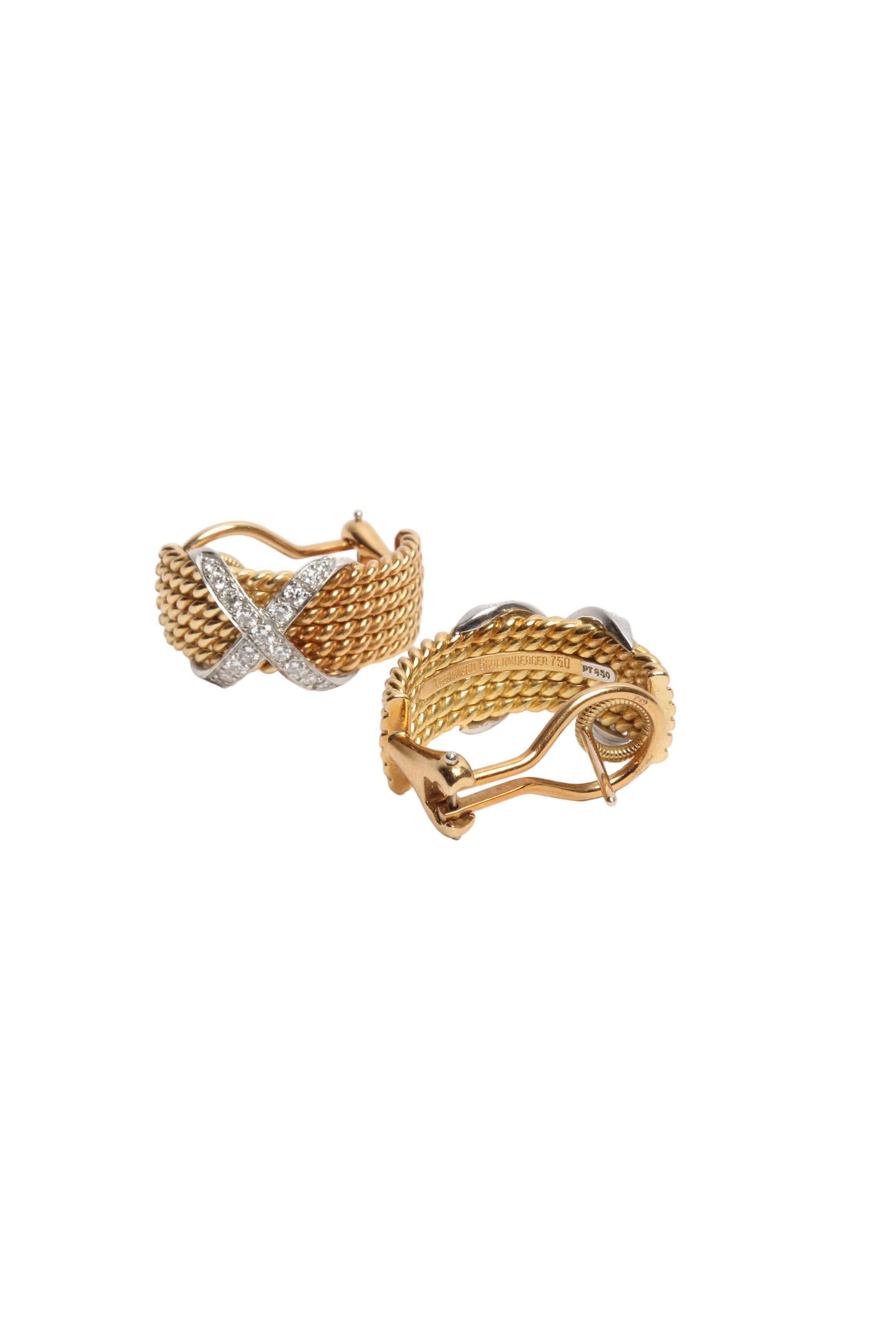 Tiffany & Co. Yellow gold Jean Schlumberger Rope clip-on earrings Size ONE SIZE - 2 Thumbnail