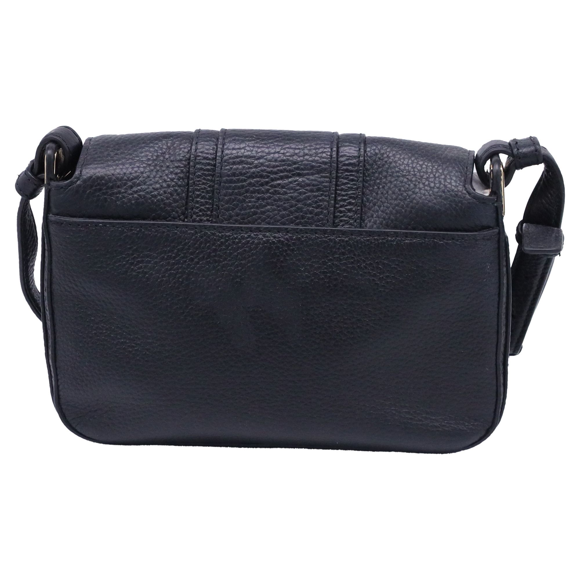 Michael Kors Michael Kors Lila Pebbled Crossbody Bag in Black Leather Size ONE SIZE - 3 Thumbnail