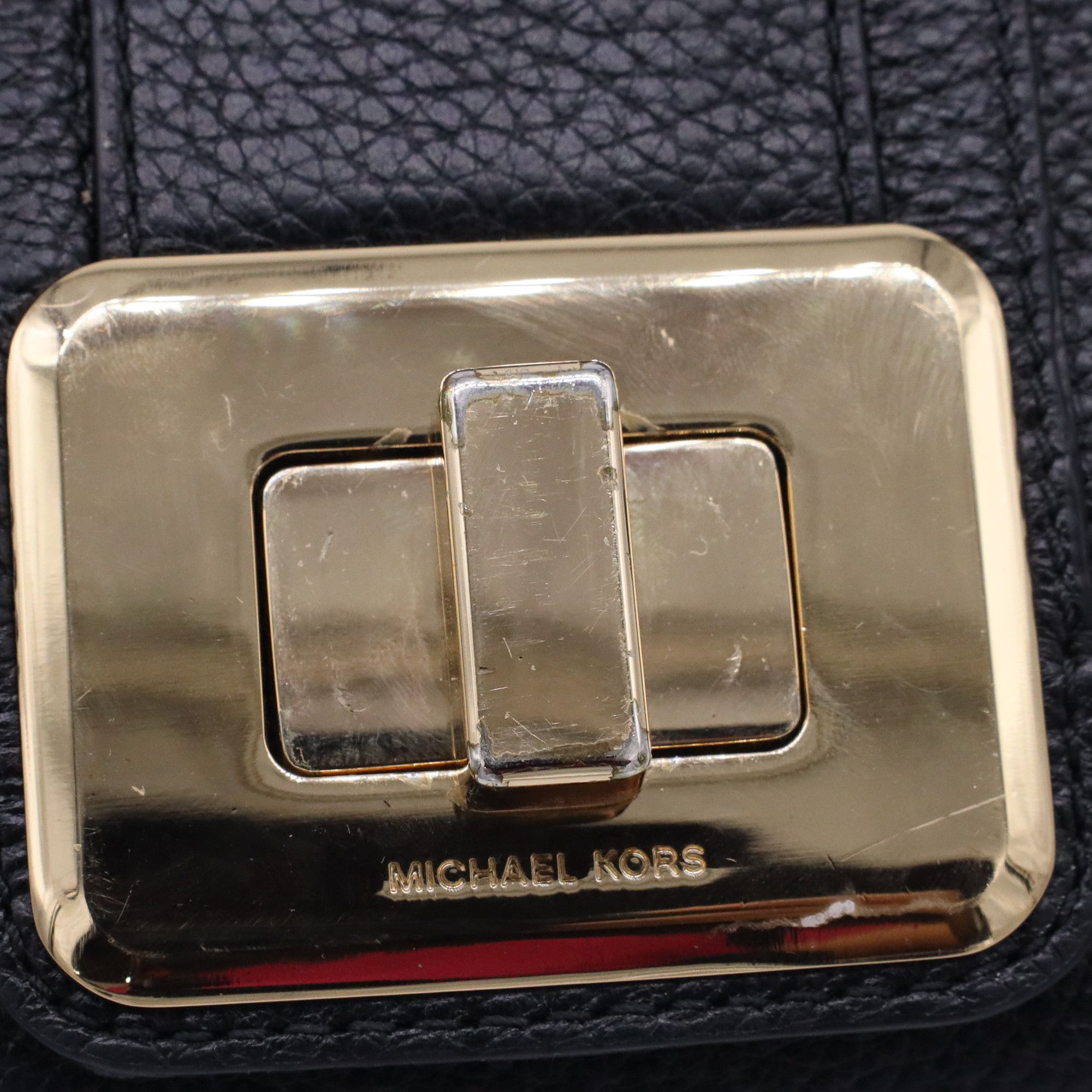 Michael Kors Michael Kors Lila Pebbled Crossbody Bag in Black Leather Size ONE SIZE - 5 Thumbnail