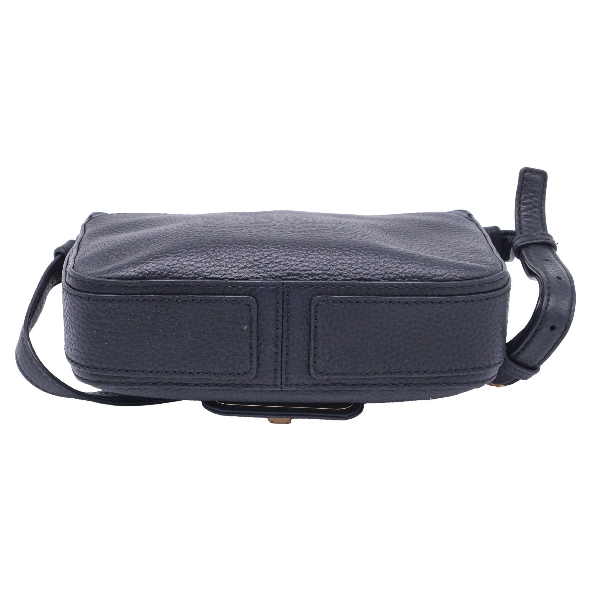 Michael Kors Michael Kors Lila Pebbled Crossbody Bag in Black Leather Size ONE SIZE - 4 Thumbnail