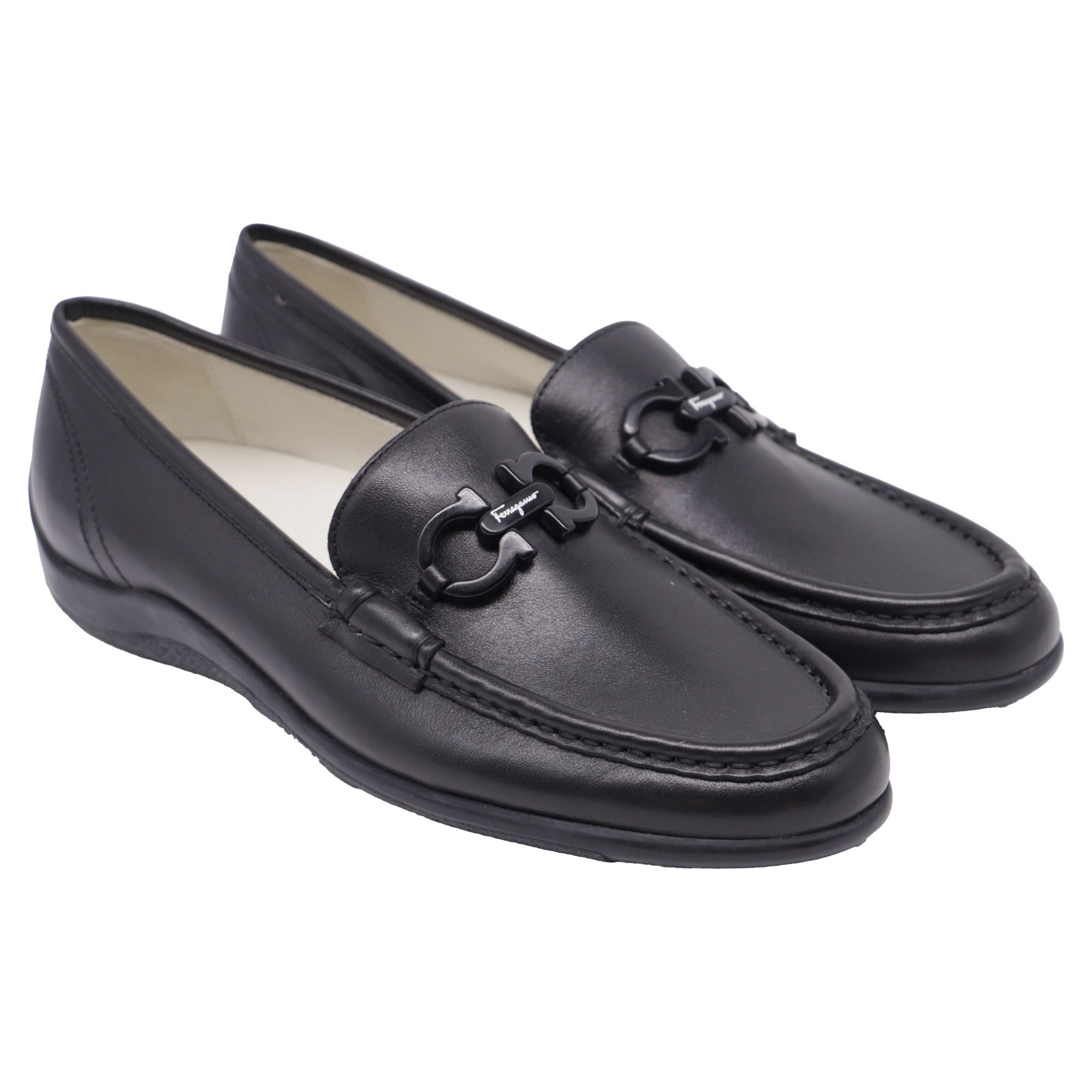 Salvatore Ferragamo Salvatore Ferragamo Gancini Loafers in Black Leather Size US 5.5 / IT 35.5 - 3 Thumbnail