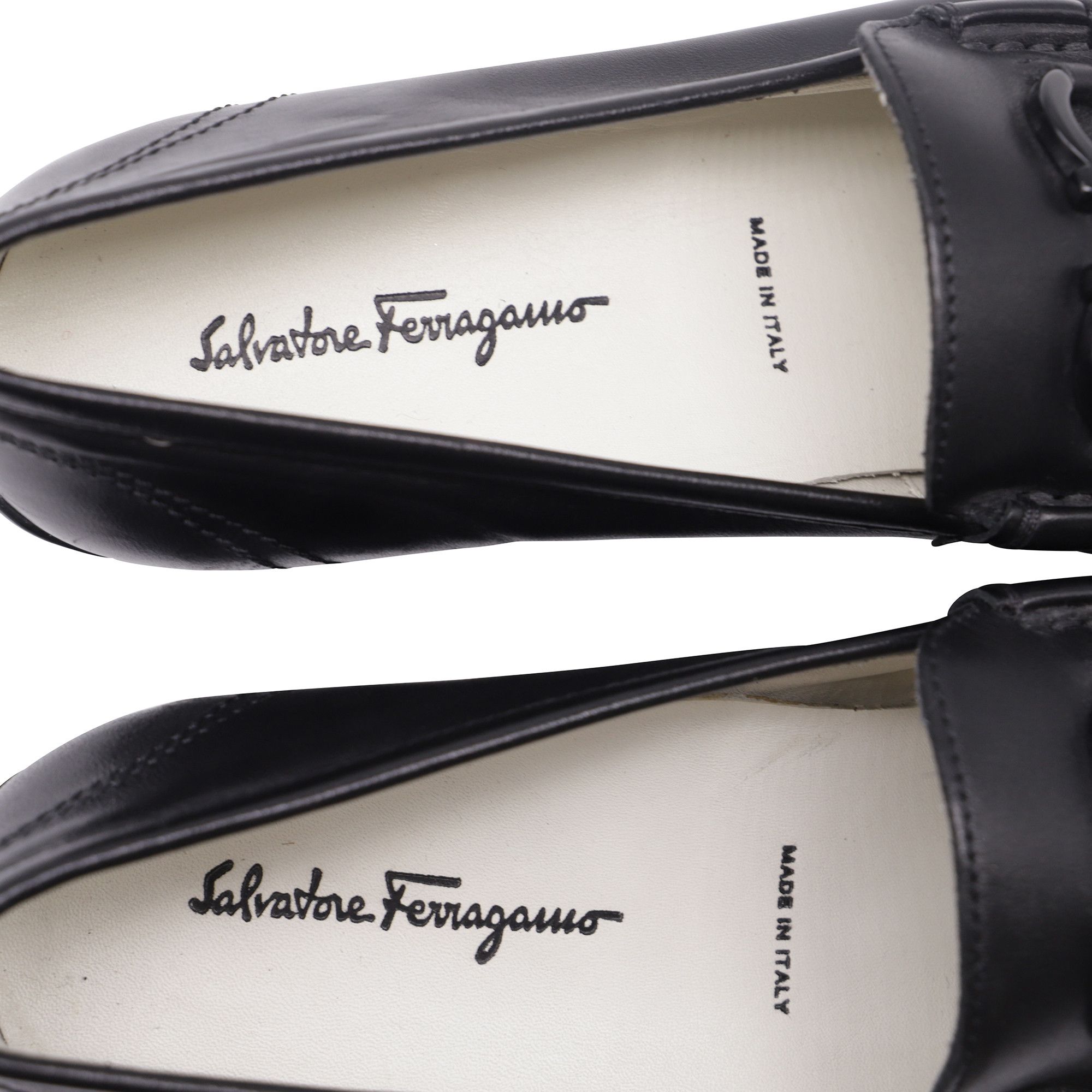 Salvatore Ferragamo Salvatore Ferragamo Gancini Loafers in Black Leather Size US 5.5 / IT 35.5 - 9 Thumbnail