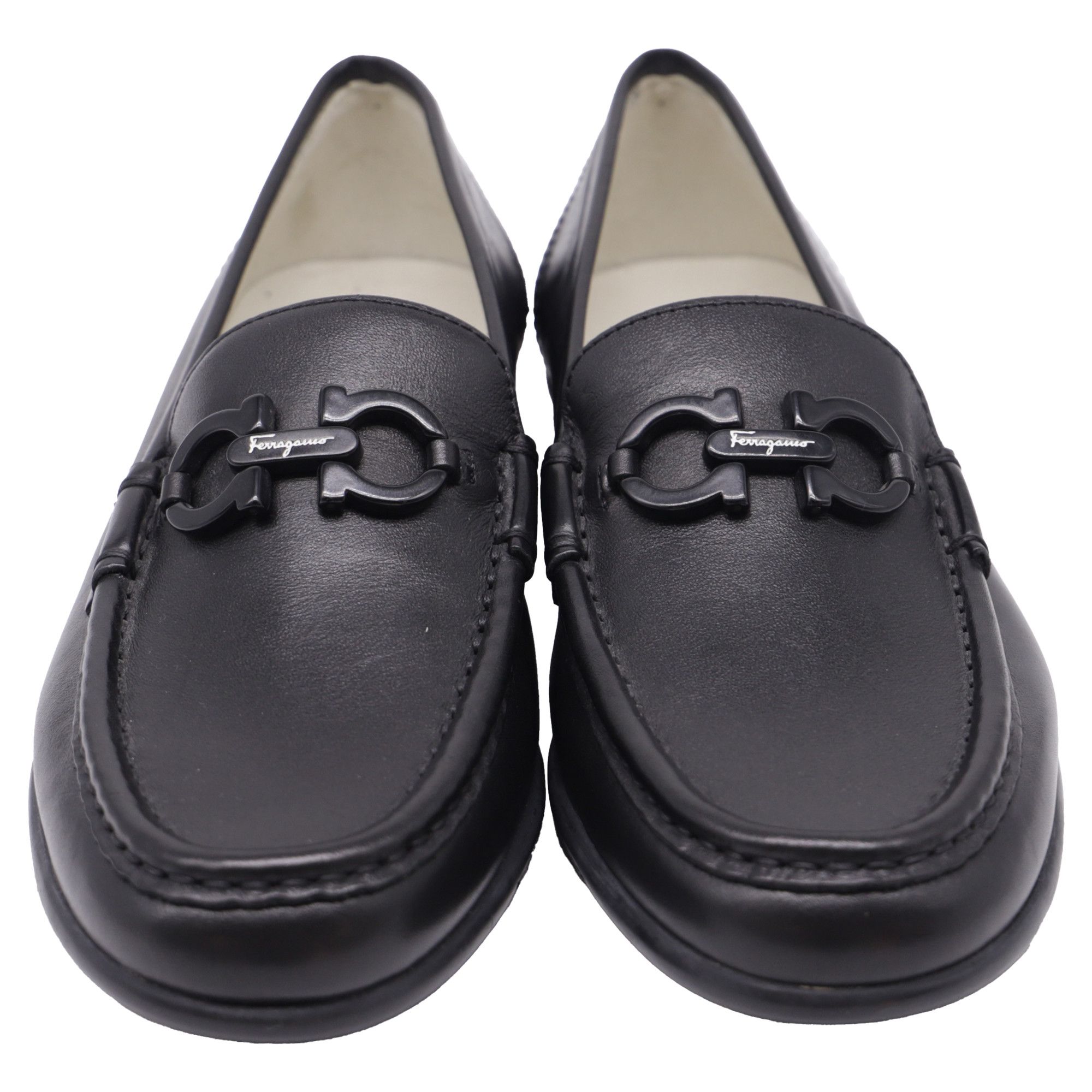 Salvatore Ferragamo Salvatore Ferragamo Gancini Loafers in Black Leather Size US 5.5 / IT 35.5 - 2 Thumbnail