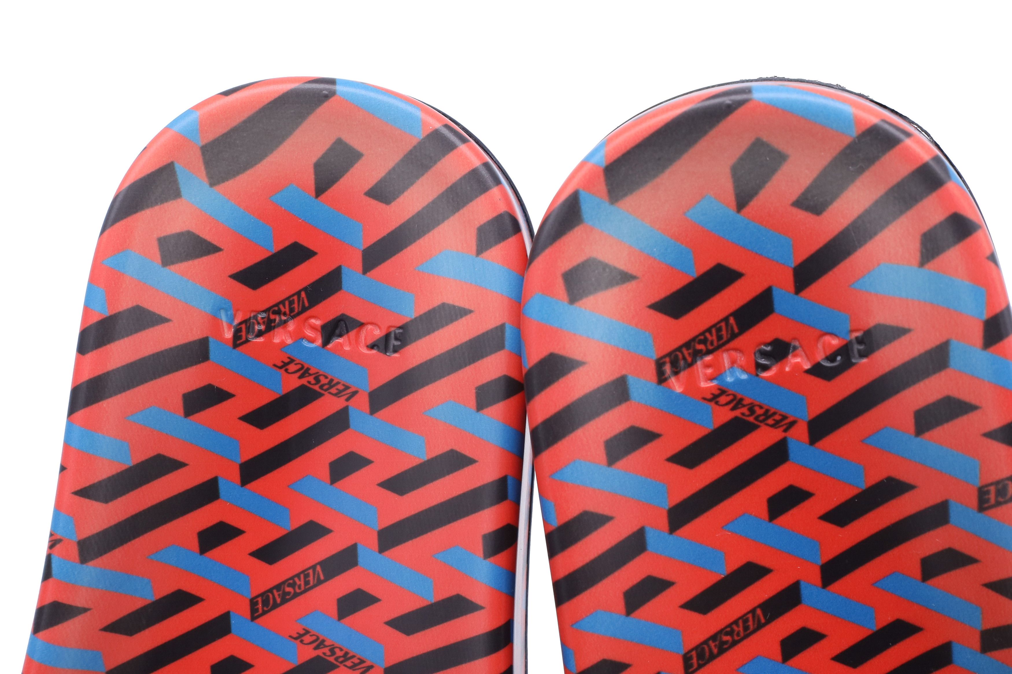 Versace Versace La Greca Print Slide Sandals in Multicolor Polyureth Size US 7.5 / IT 37.5 - 7 Thumbnail