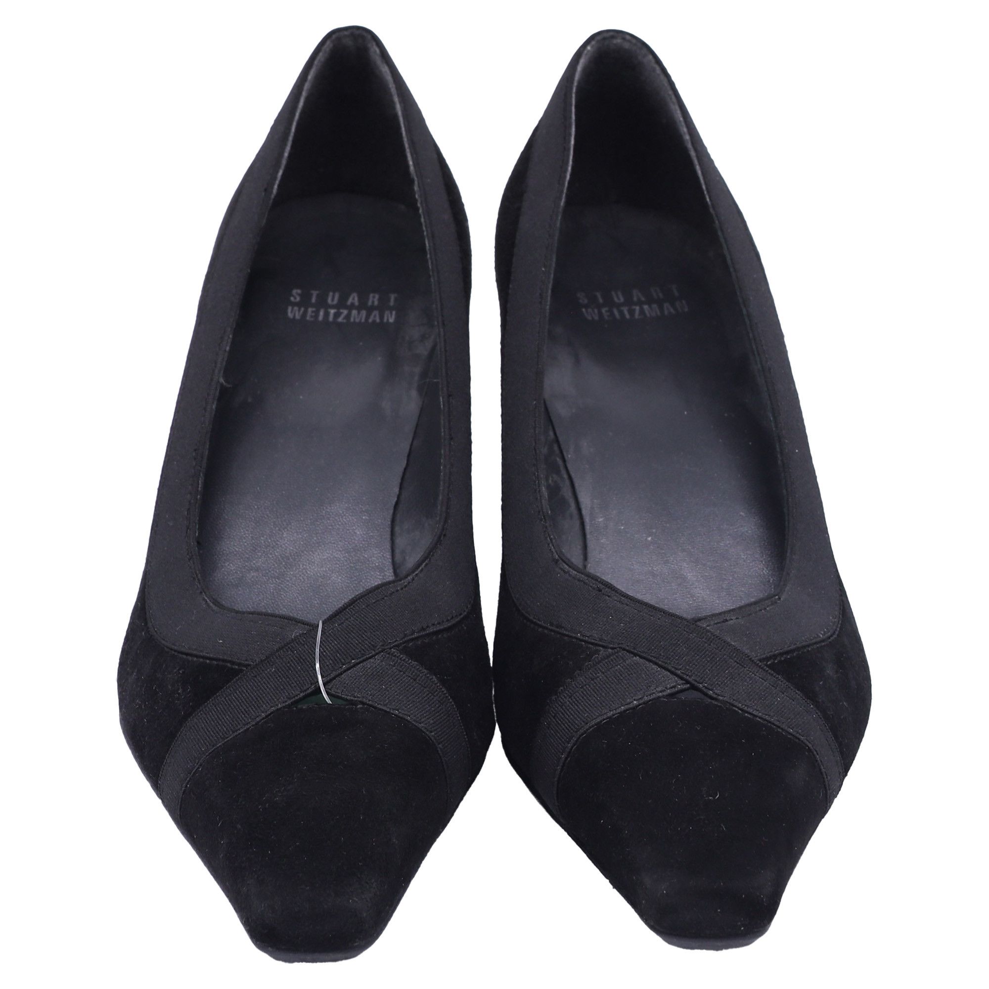 Stuart Weitzman Stuart Weitzman Keyhole Accent Pumps in Black Suede Size US 7.5 / IT 37.5 - 2 Thumbnail