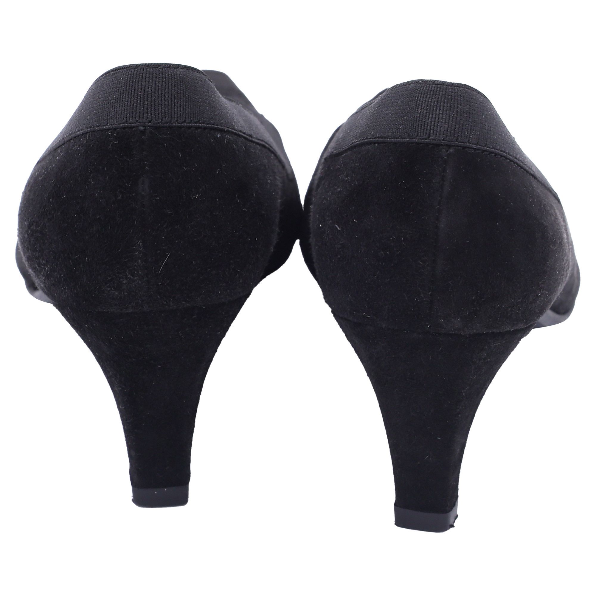 Stuart Weitzman Stuart Weitzman Keyhole Accent Pumps in Black Suede Size US 7.5 / IT 37.5 - 5 Thumbnail