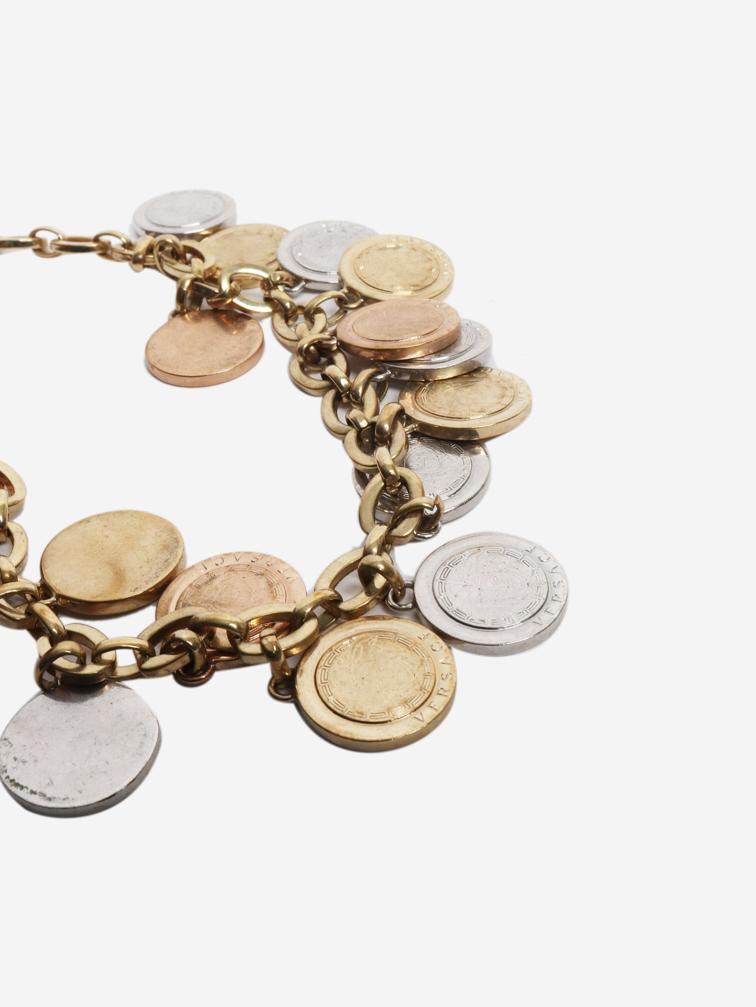 Versace Gold coin charm necklace Size ONE SIZE - 4 Thumbnail
