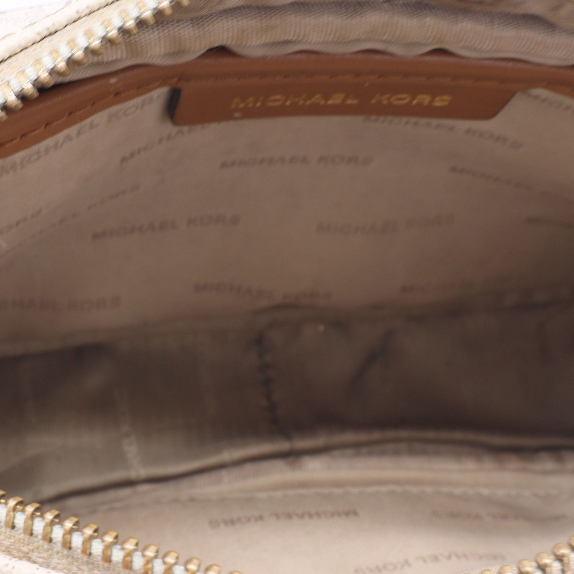 Michael Kors Michael Kors Signature East/West Crossbody Bag in Beige Coat Size ONE SIZE - 6 Thumbnail