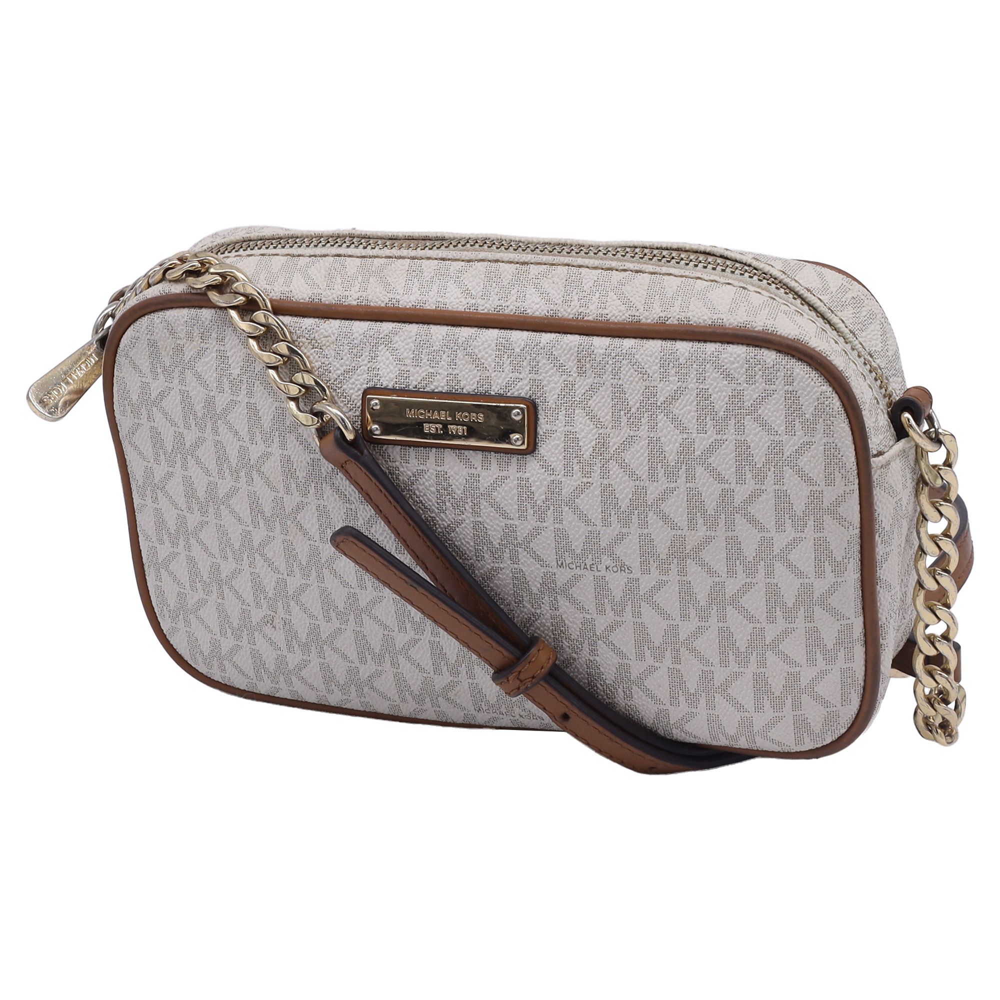 Michael Kors Michael Kors Signature East/West Crossbody Bag in Beige Coat Size ONE SIZE - 2 Thumbnail