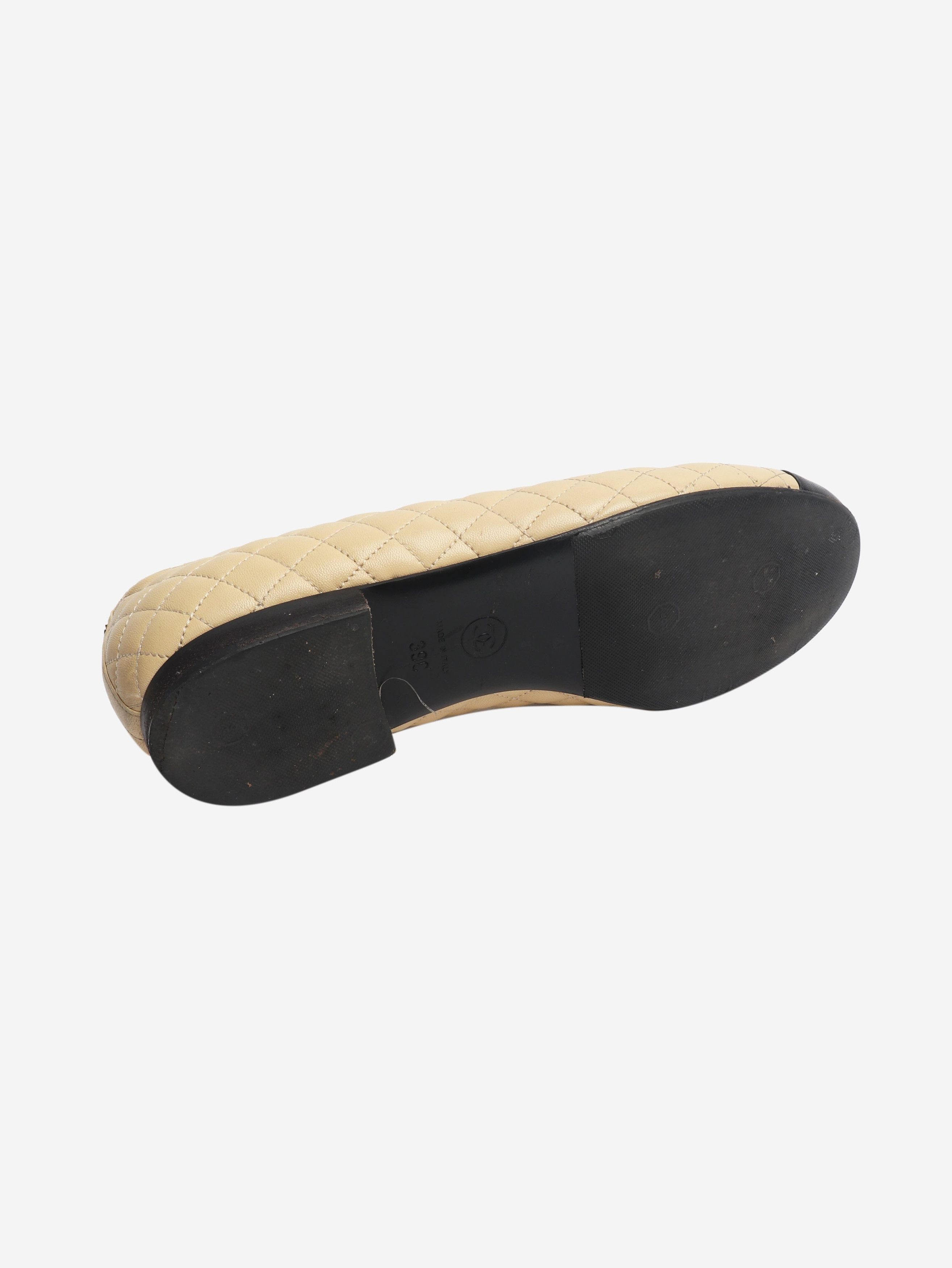 Chanel Beige leather quilted ballet flats - EU 39 Size US 8 / IT 38 - 7 Thumbnail