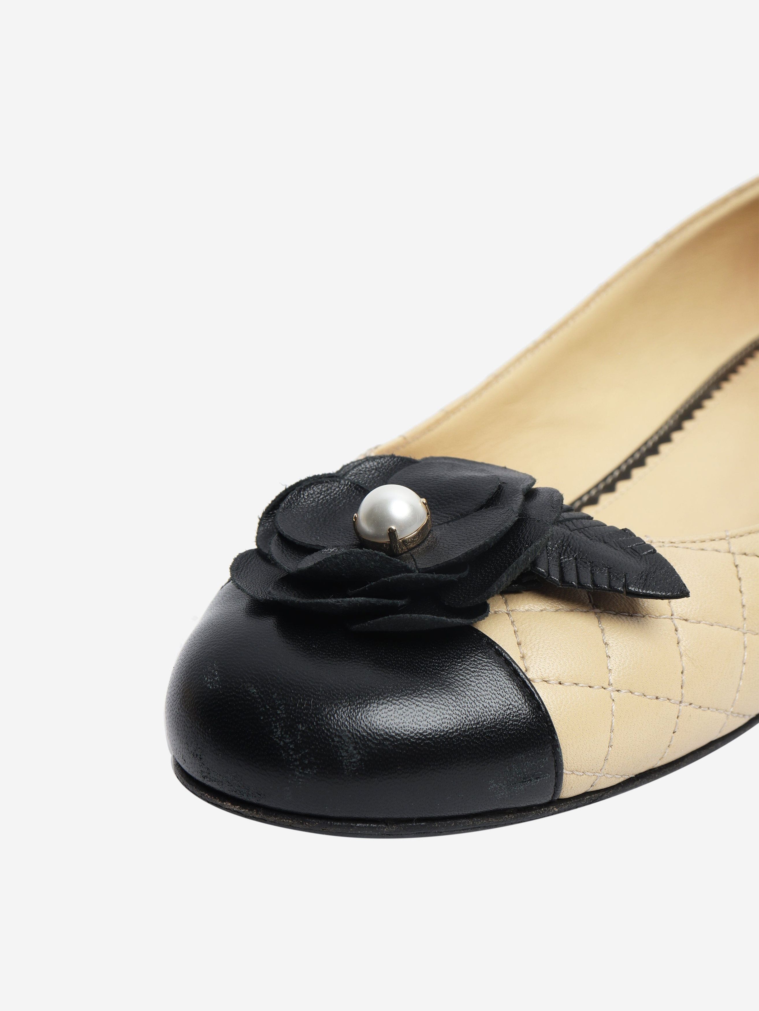 Chanel Beige leather quilted ballet flats - EU 39 Size US 8 / IT 38 - 4 Thumbnail