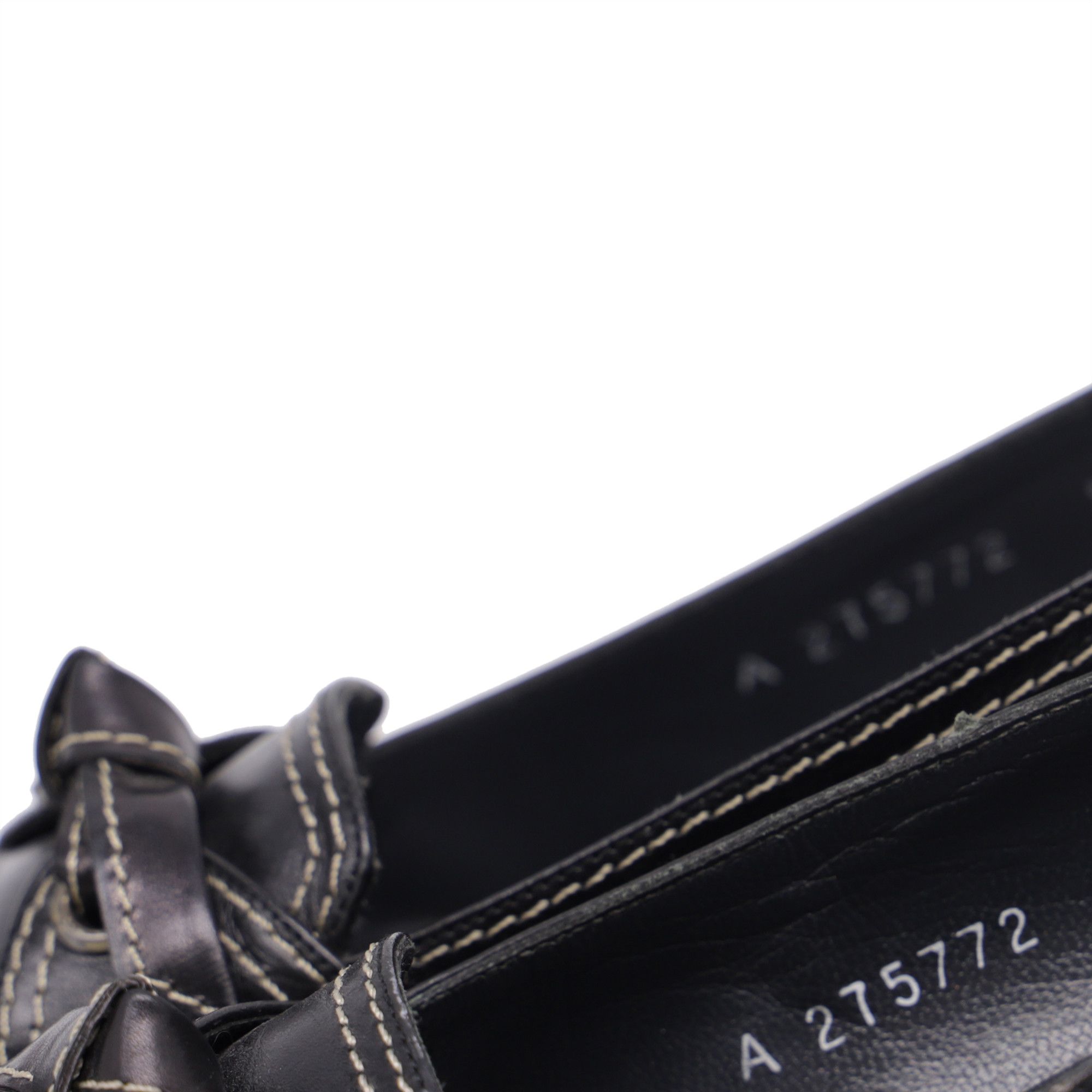 Stuart Weitzman Stuart Weitzman Bow Square-Toe Pumps in Black Leather Size US 5.5 / IT 35.5 - 5 Thumbnail