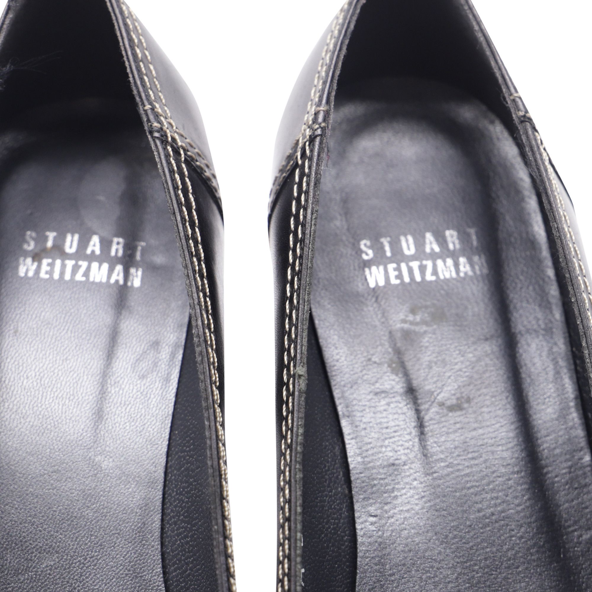 Stuart Weitzman Stuart Weitzman Bow Square-Toe Pumps in Black Leather Size US 5.5 / IT 35.5 - 7 Thumbnail