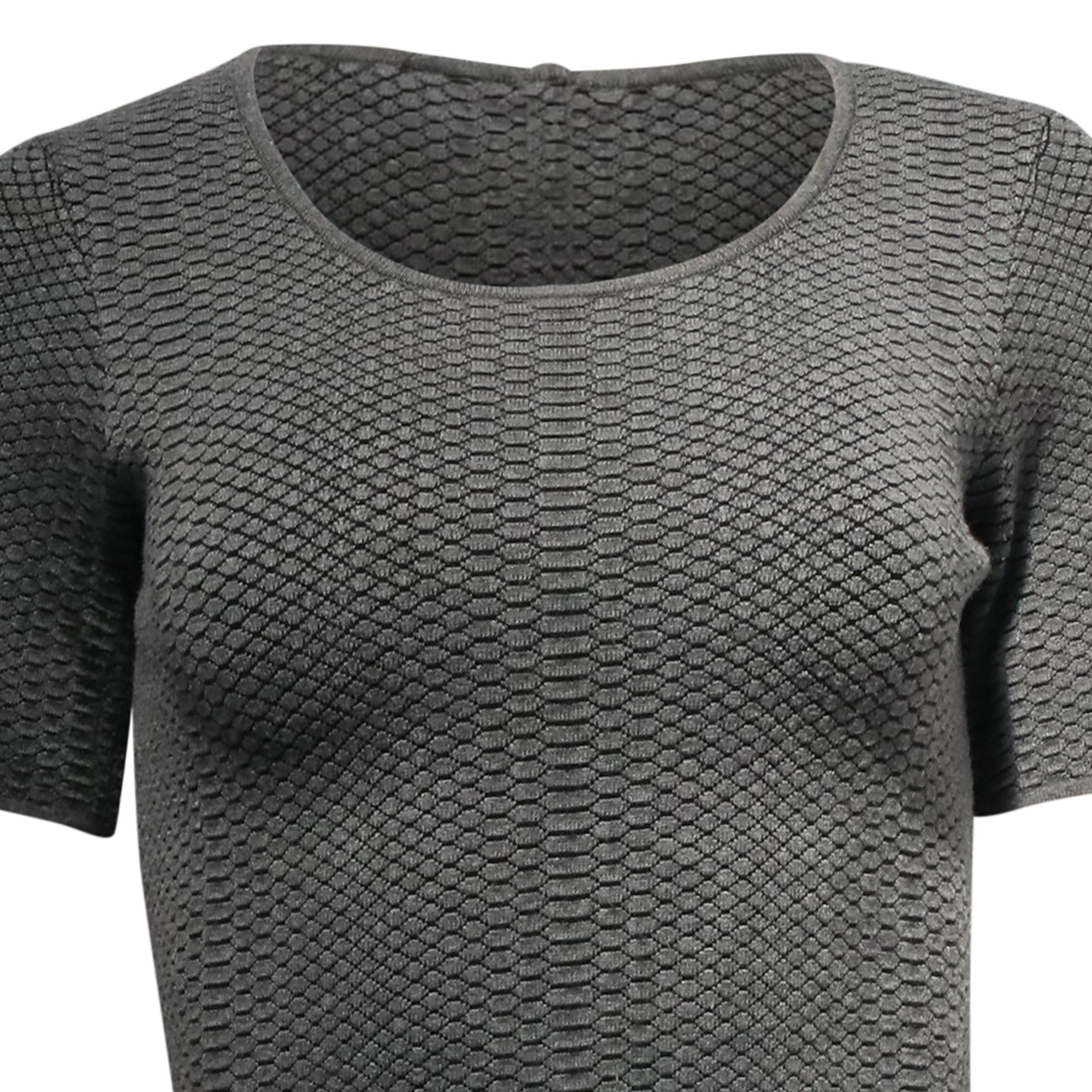 Sandro Sandro Knitted Peplum Blouse in Grey Viscose Size XXS / US 00 / IT 34 - 2 Thumbnail