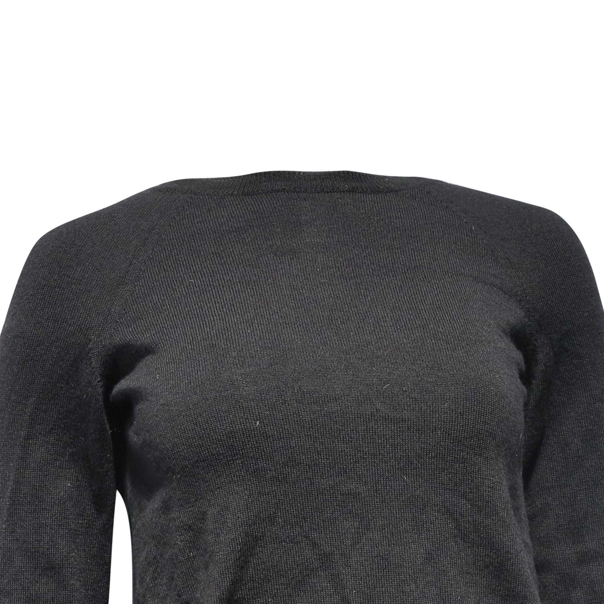 Moschino Moschino Sweater in Black Virgin Wool Size XS / US 0-2 / IT 36-38 - 2 Thumbnail