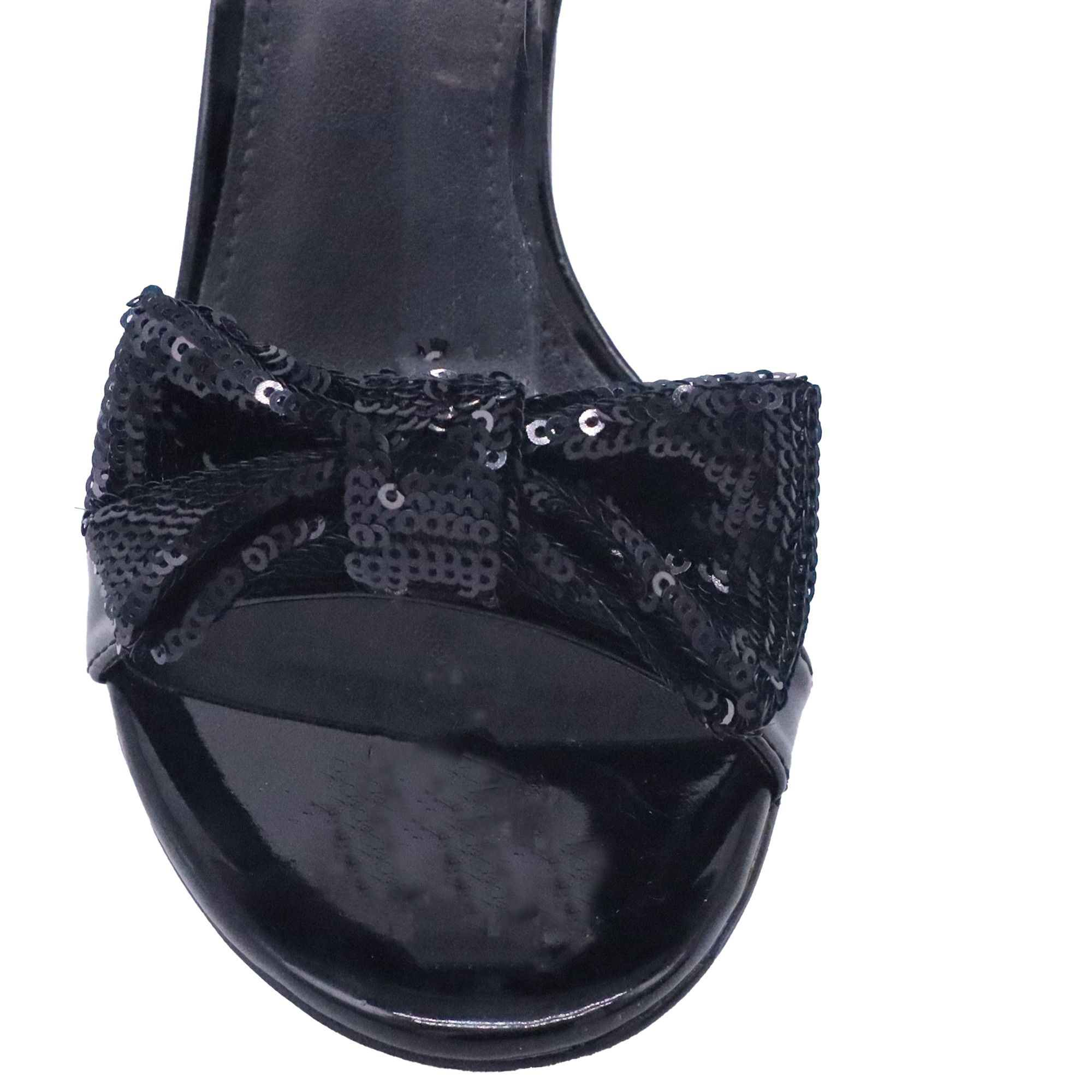 Michael Kors Michael Kors Paris Bow-Embellished Sandal Heels in Black Pa Size US 8.5 / IT 38.5 - 6 Thumbnail