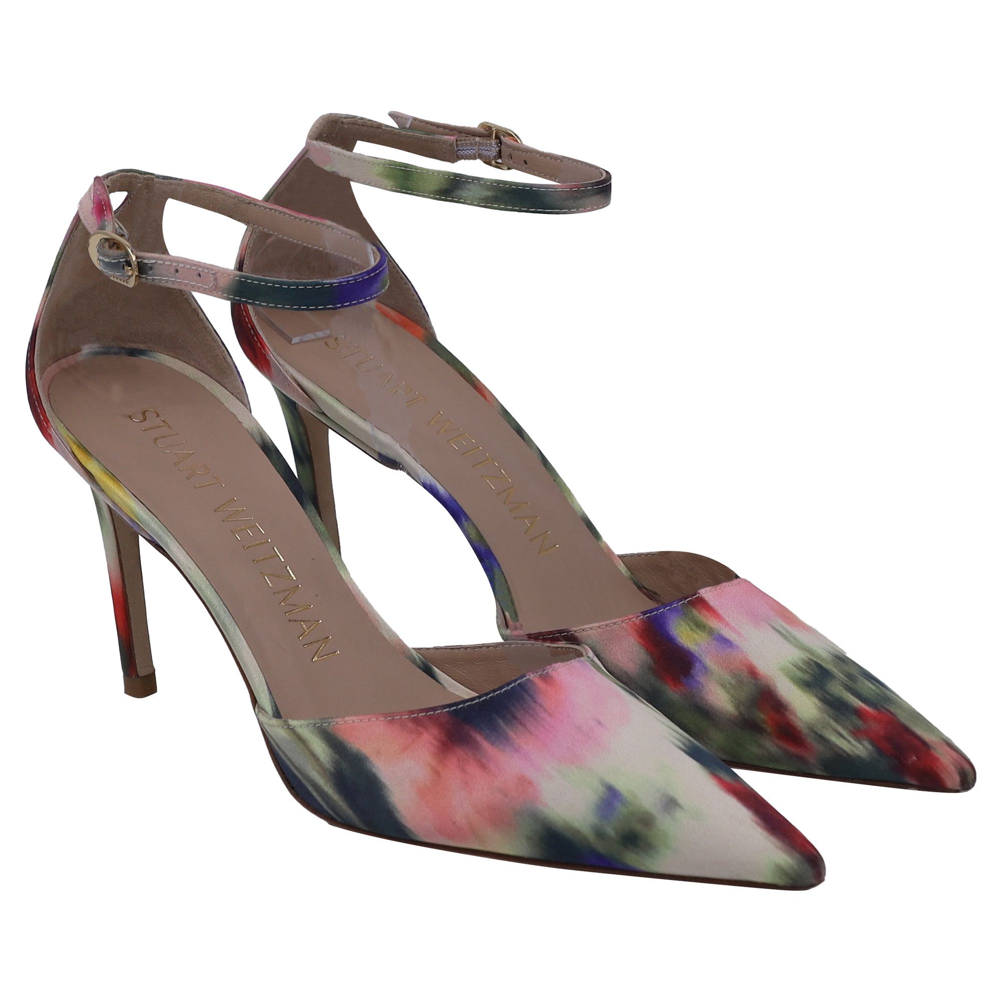 Stuart Weitzman Stuart Weitzman Stuart 85 Strap Pumps Watercolor in Multicol Size US 8.5 / IT 38.5 - 2 Thumbnail