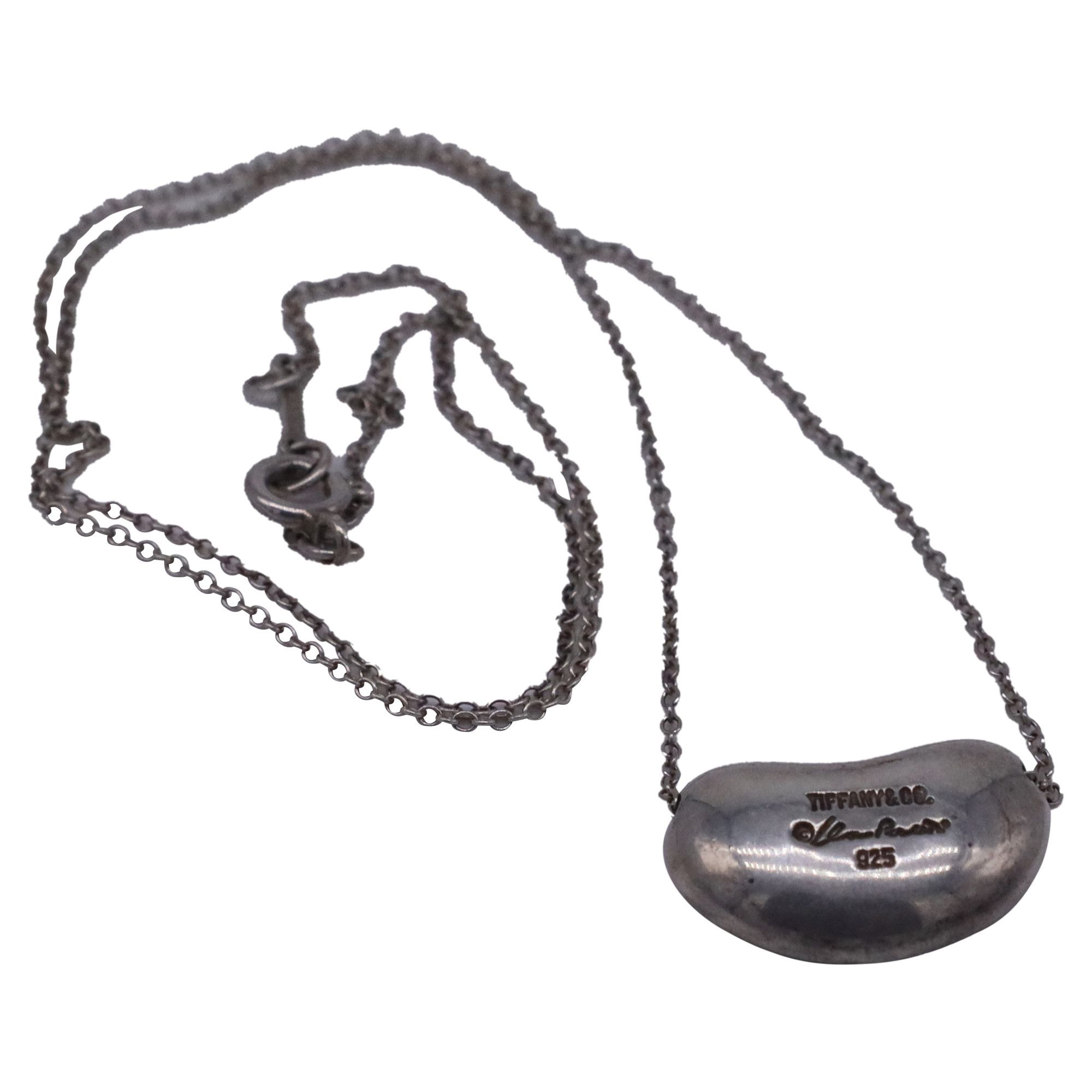 Tiffany & Co. Tiffany & Co. Elsa Peretti Bean Necklace in Sterling Silver Size ONE SIZE - 3 Thumbnail