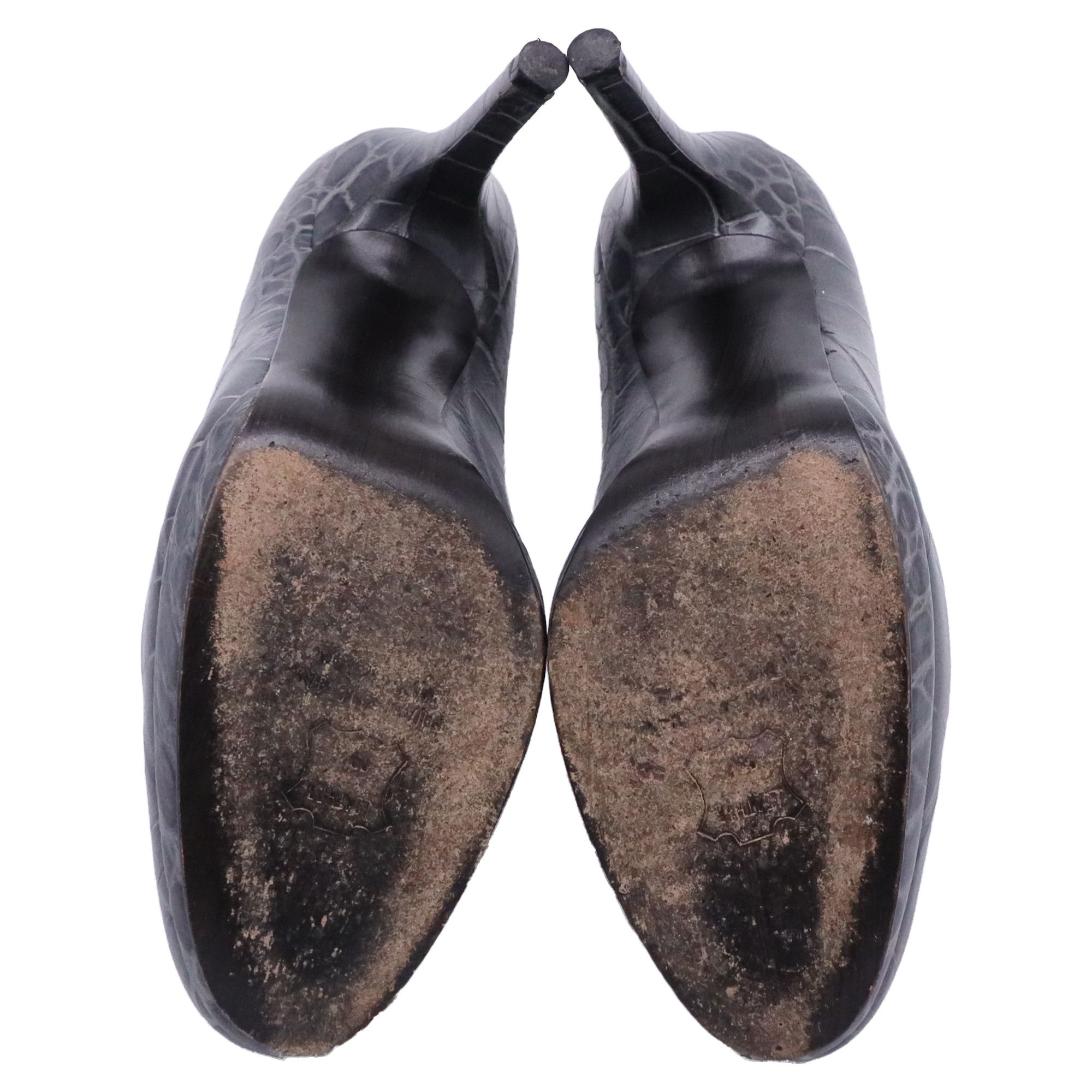 Stuart Weitzman Stuart Weitzman Embossed Pumps in Grey Leather Size US 9 / IT 39 - 8 Thumbnail
