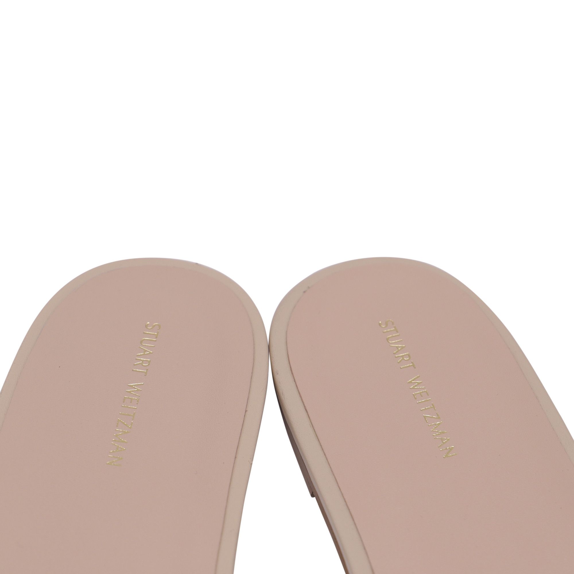 Stuart Weitzman Stuart Weitzman Crystal-Embellished Slides in Beige Leather Size US 11 / IT 41 - 5 Thumbnail