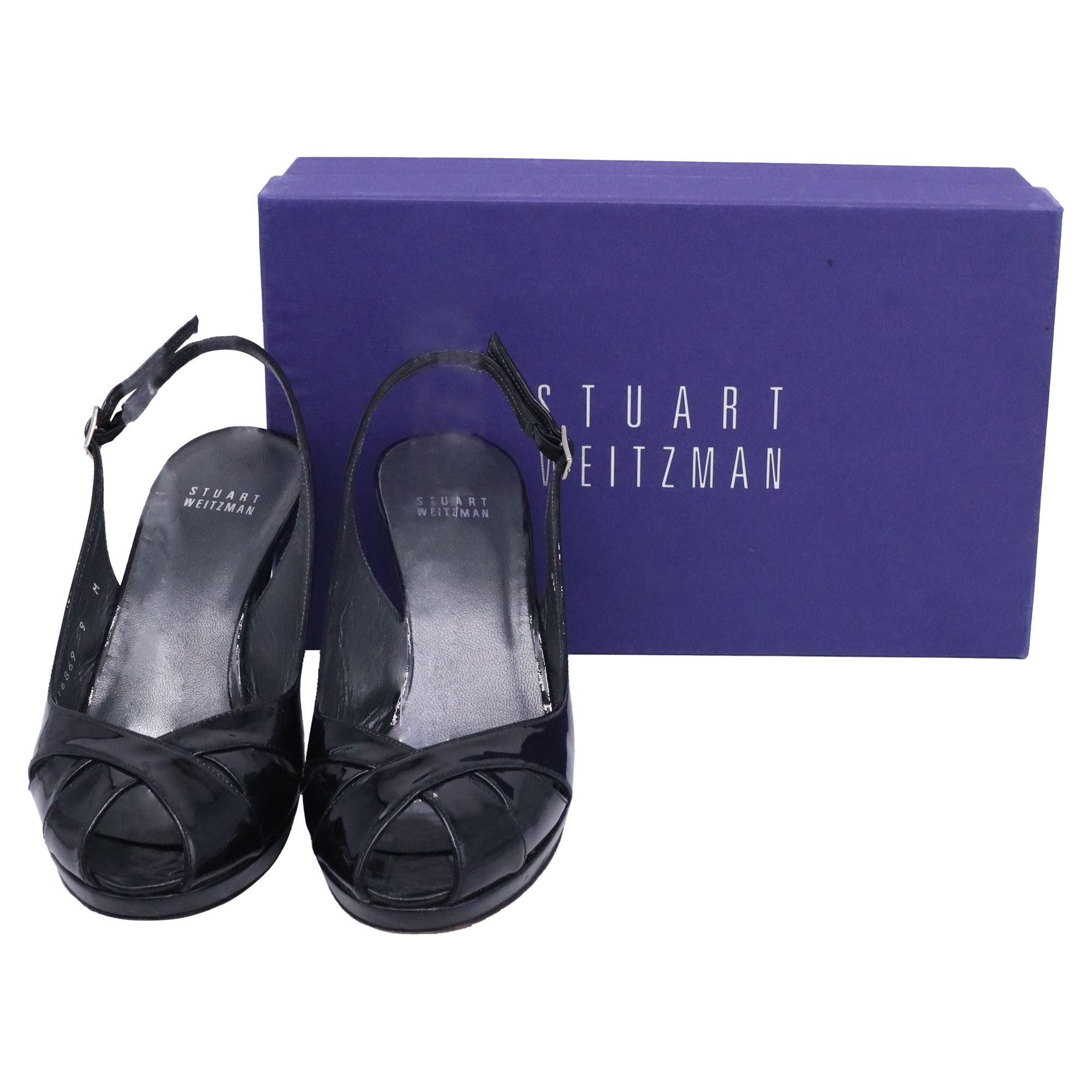 Stuart Weitzman Stuart Weitzman Slingback Pumps in Black Patent Leather Size US 10 / IT 40 - 6 Thumbnail