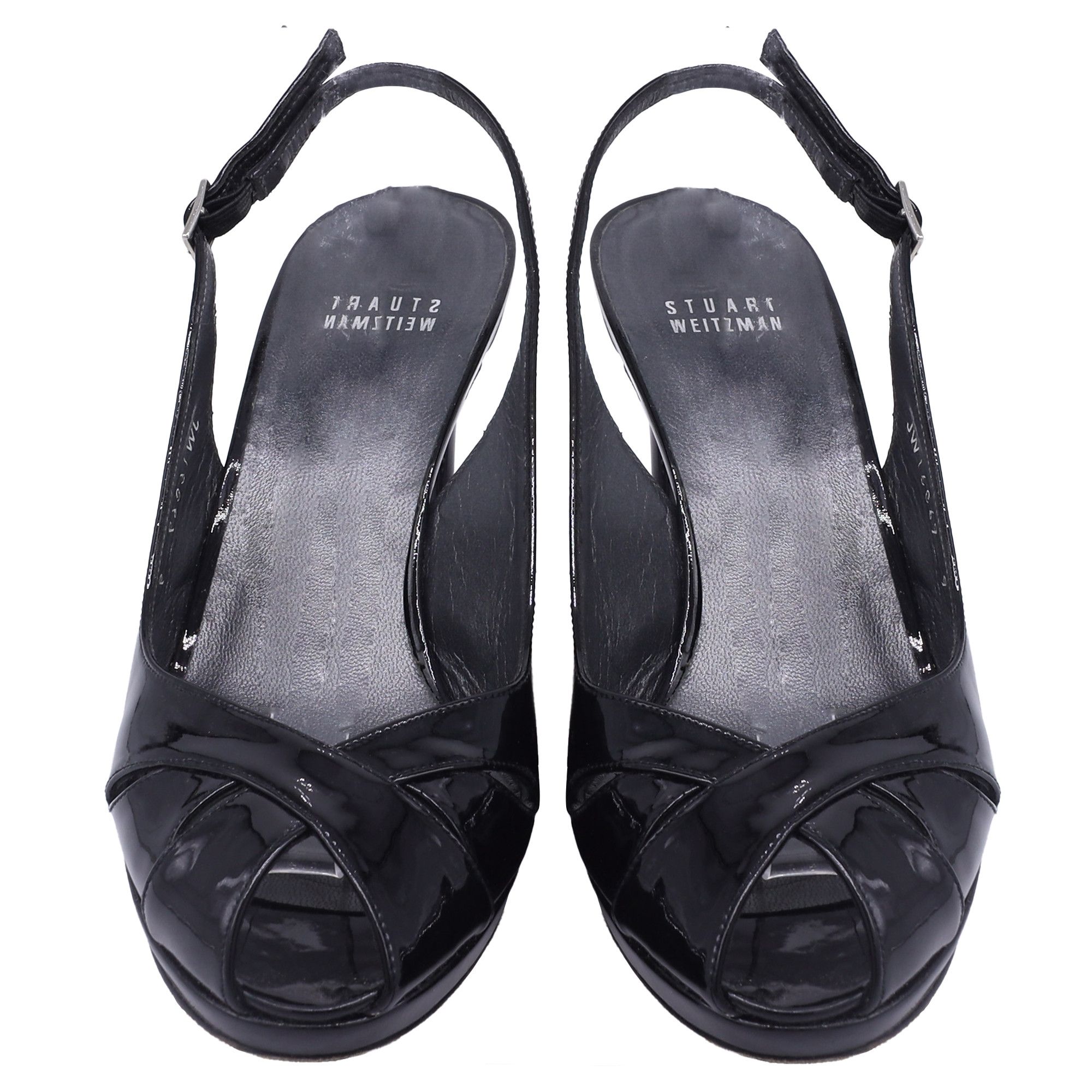 Stuart Weitzman Stuart Weitzman Slingback Pumps in Black Patent Leather Size US 10 / IT 40 - 2 Thumbnail