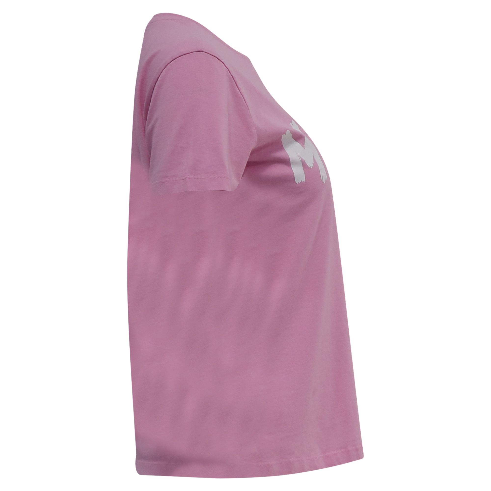 MSGM MSGM Logo-Print T-Shirt in Pink Cotton Size XXS / US 00 / IT 34 - 3 Thumbnail