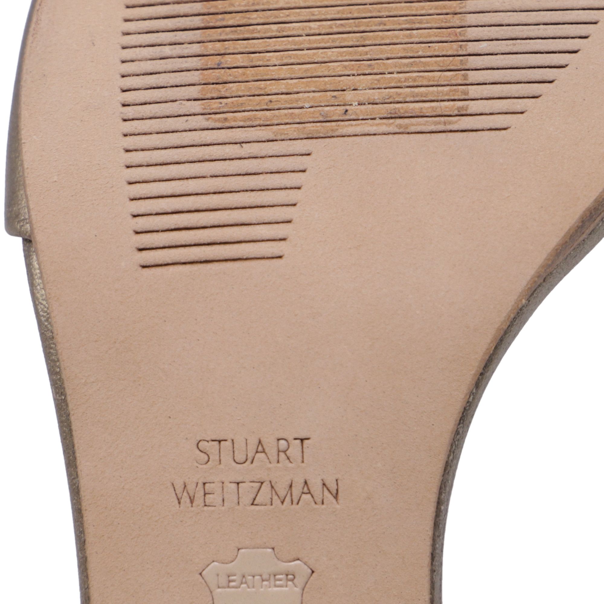 Stuart Weitzman Stuart Weitzman Ankle Strap Block-Heel Sandals in Metallic Size US 8 / IT 38 - 8 Thumbnail