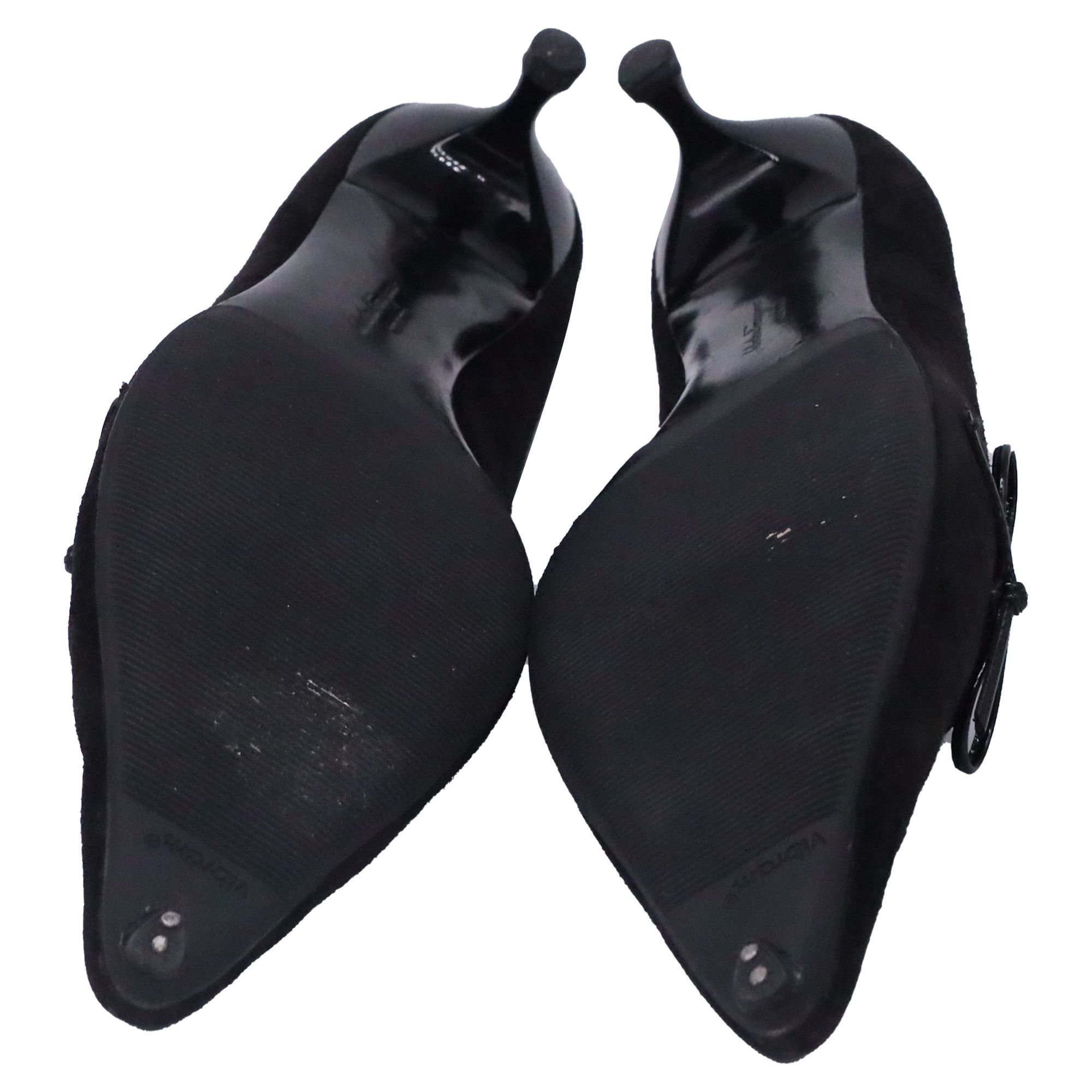Salvatore Ferragamo Salvatore Ferragamo Bow Cutout Detail Pumps in Black Suede Size US 11.5 / IT 41.5 - 6 Thumbnail