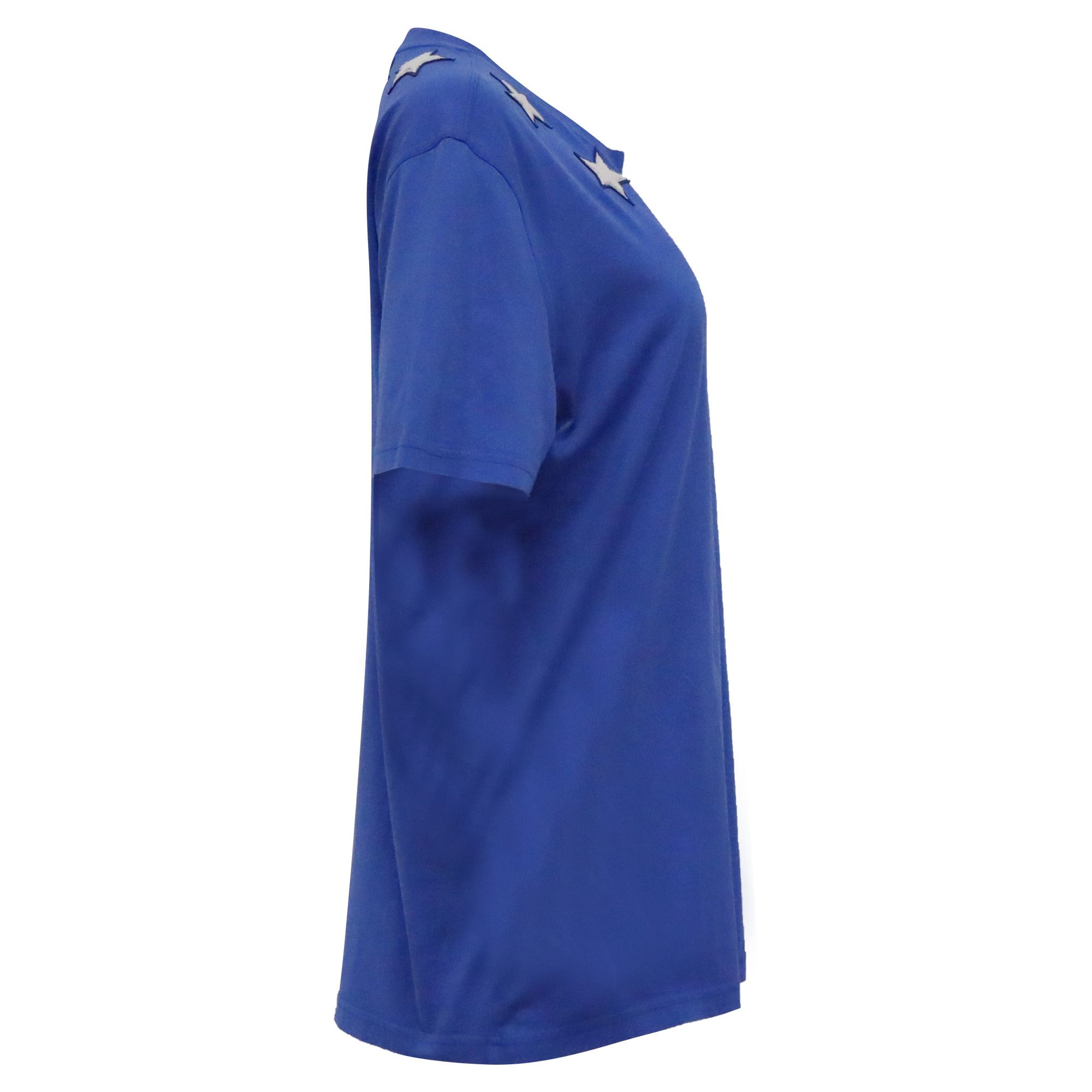 Givenchy Givenchy Star Embroidered T-Shirt in Blue Cotton Size XXS / US 00 / IT 34 - 3 Thumbnail