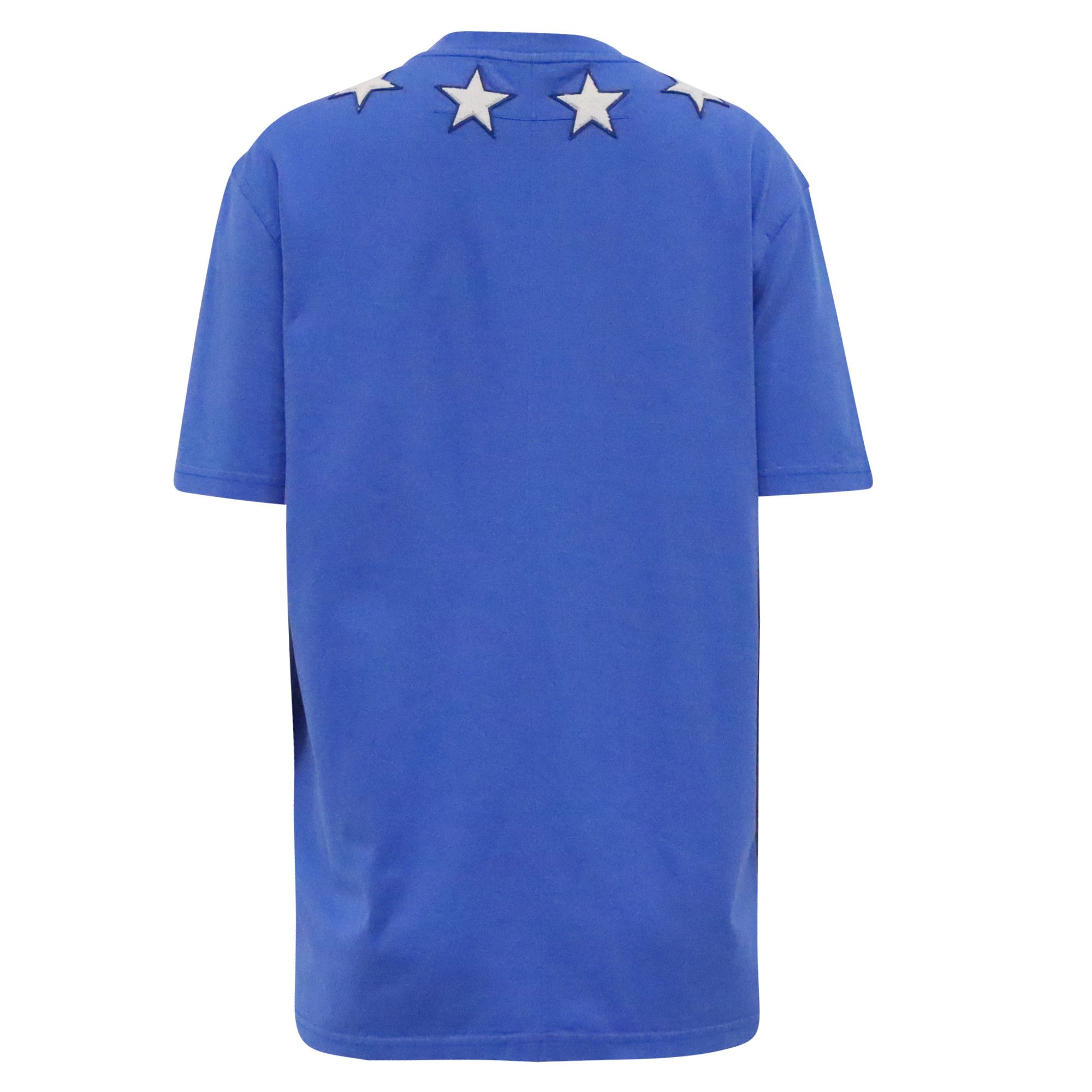 Givenchy Givenchy Star Embroidered T-Shirt in Blue Cotton Size XXS / US 00 / IT 34 - 4 Thumbnail