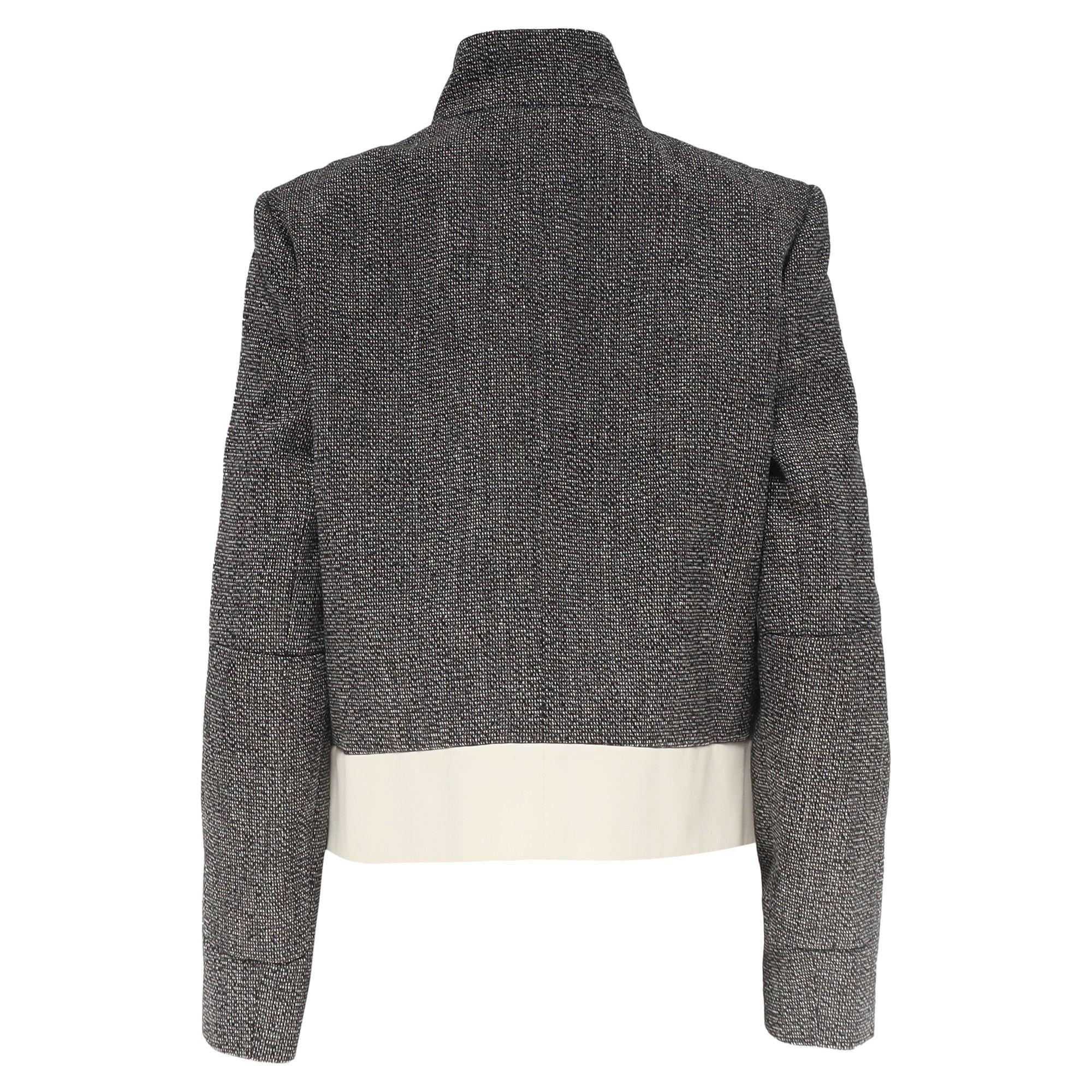 Joseph Joseph Zipped Tweed Biker Jacket in Black Linen Size XXS / US 00 / IT 34 - 4 Thumbnail