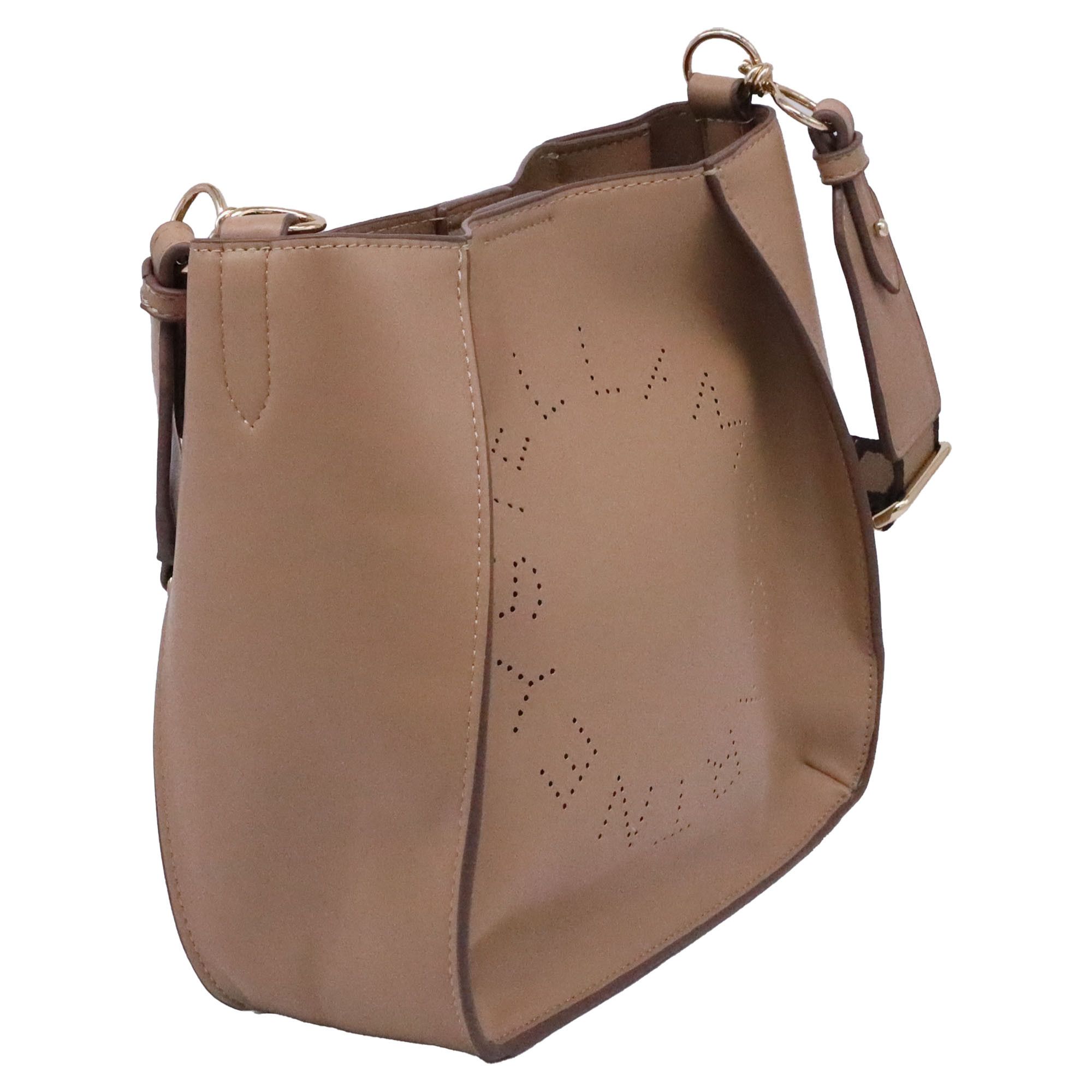Stella McCartney Stella Mccartney Perforated Logo in Brown Polyurethane Size ONE SIZE - 3 Thumbnail