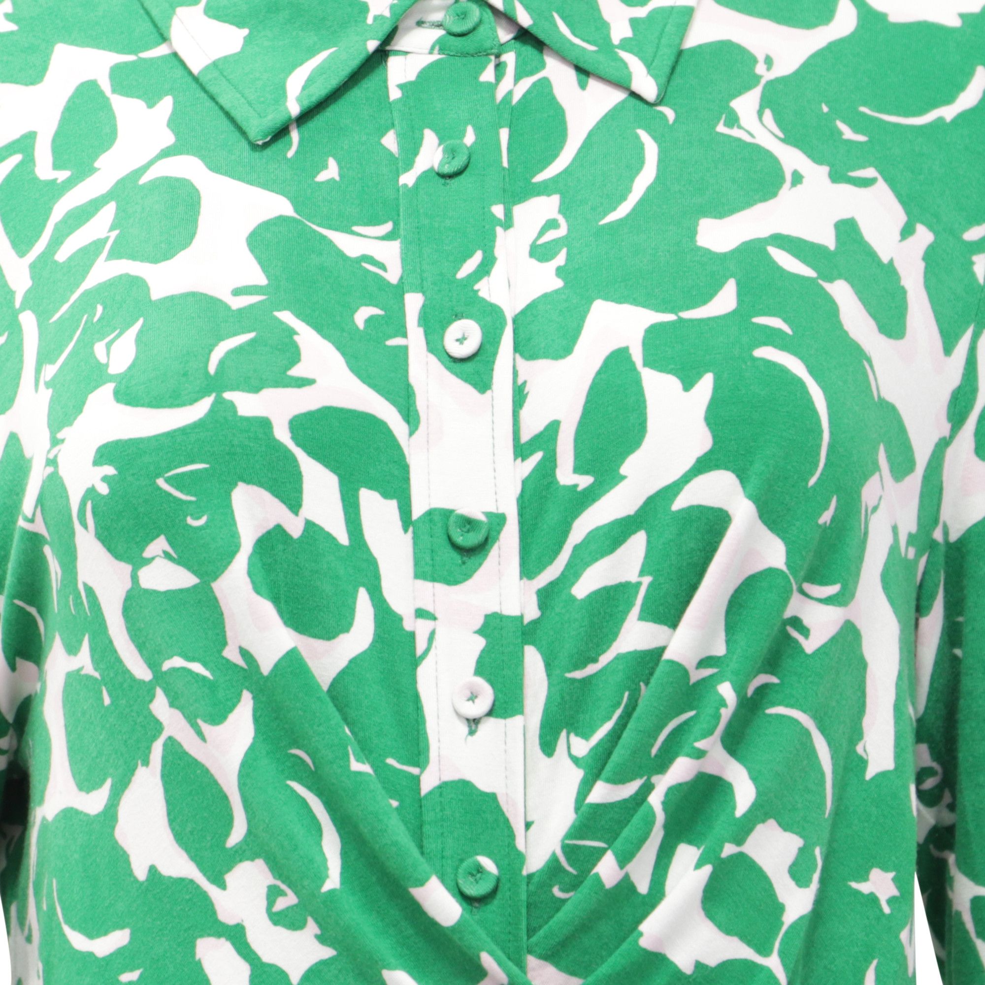 Diane von Furstenberg Diane Von Furstenberg Didi Printed Mini Wrap Dress in Green Size XS / US 0-2 / IT 36-38 - 2 Thumbnail