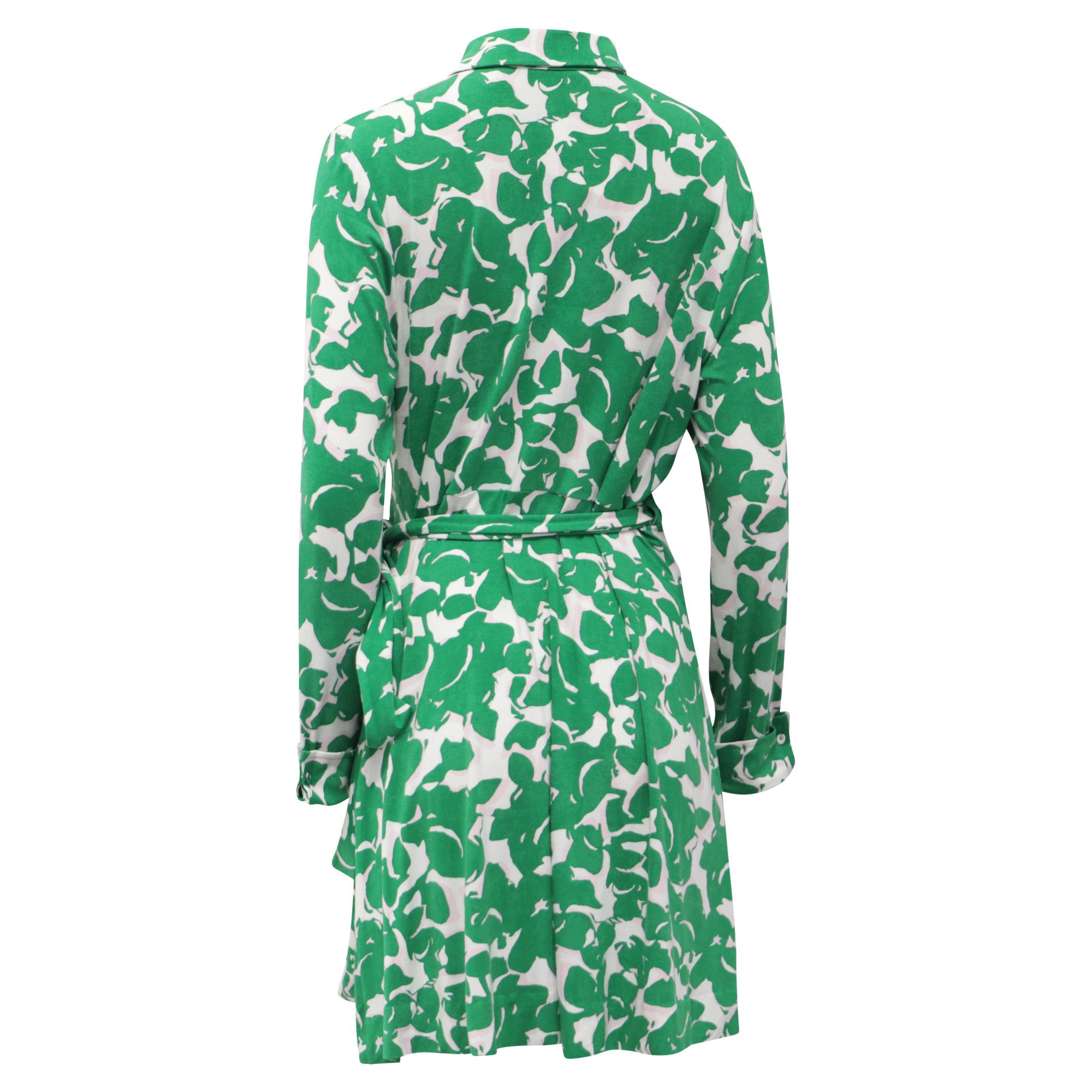 Diane von Furstenberg Diane Von Furstenberg Didi Printed Mini Wrap Dress in Green Size XS / US 0-2 / IT 36-38 - 4 Thumbnail