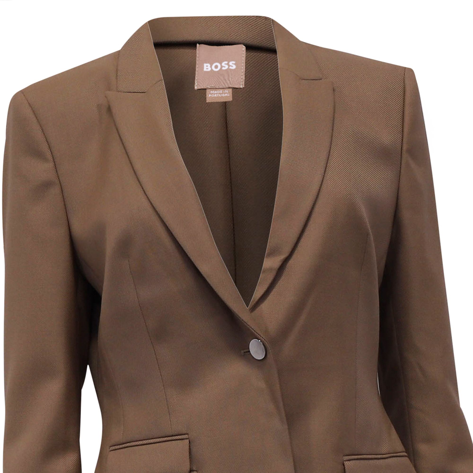 Hugo Boss Boss Juicylara Blazer in Brown Virgin Wool Size XS / US 0-2 / IT 36-38 - 2 Thumbnail