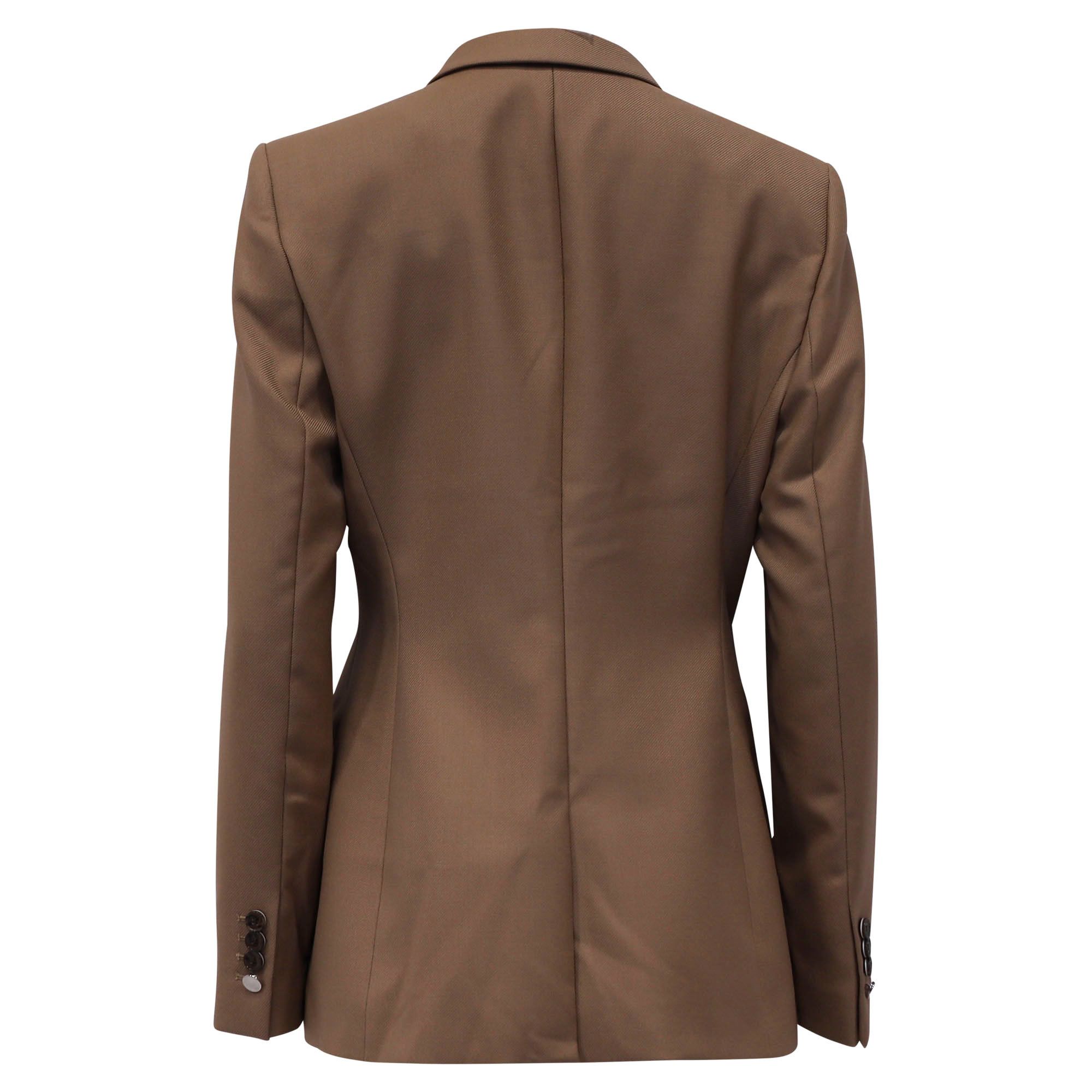 Hugo Boss Boss Juicylara Blazer in Brown Virgin Wool Size XS / US 0-2 / IT 36-38 - 4 Thumbnail