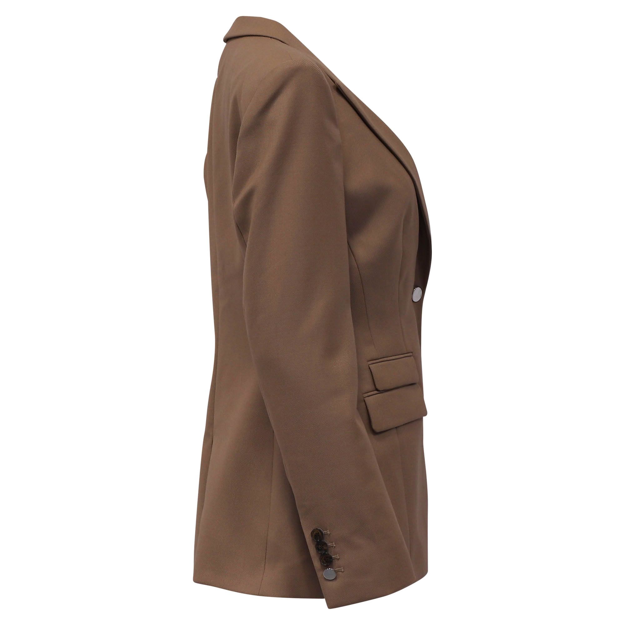Hugo Boss Boss Juicylara Blazer in Brown Virgin Wool Size XS / US 0-2 / IT 36-38 - 3 Thumbnail