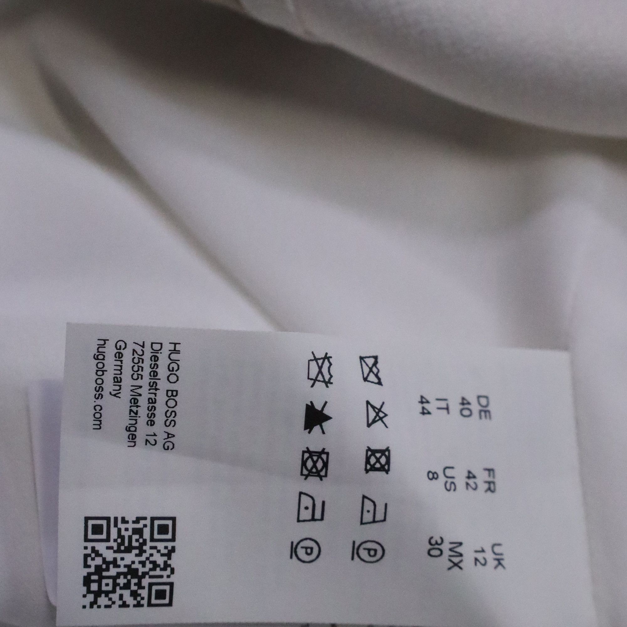 Hugo Boss Boss Hugo Boss Danelava Dress in White Acetate Size XS / US 0-2 / IT 36-38 - 6 Thumbnail