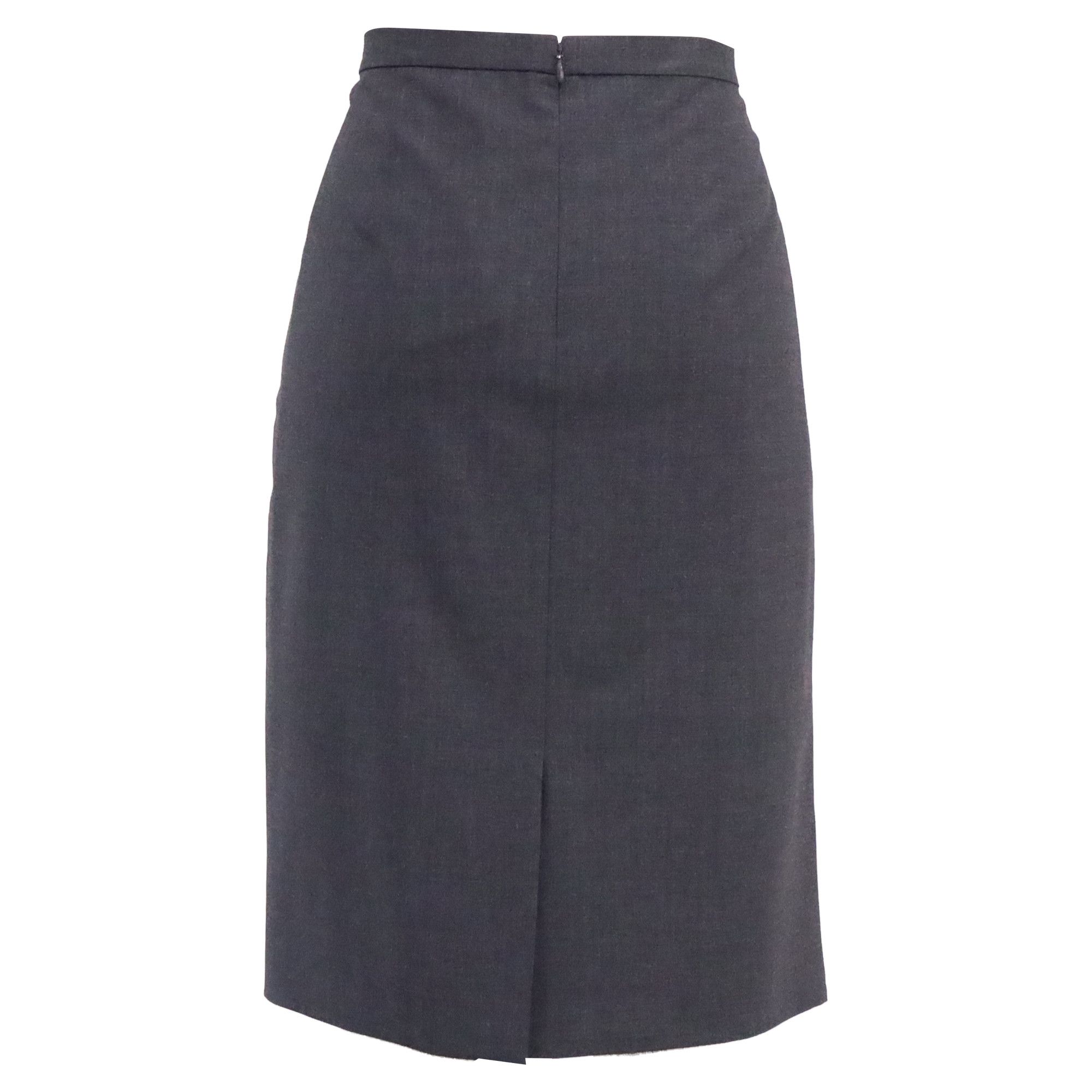 Theory Theory Pencil Skirt in Grey Wool Size 27" / US 4 / IT 40 - 3 Thumbnail