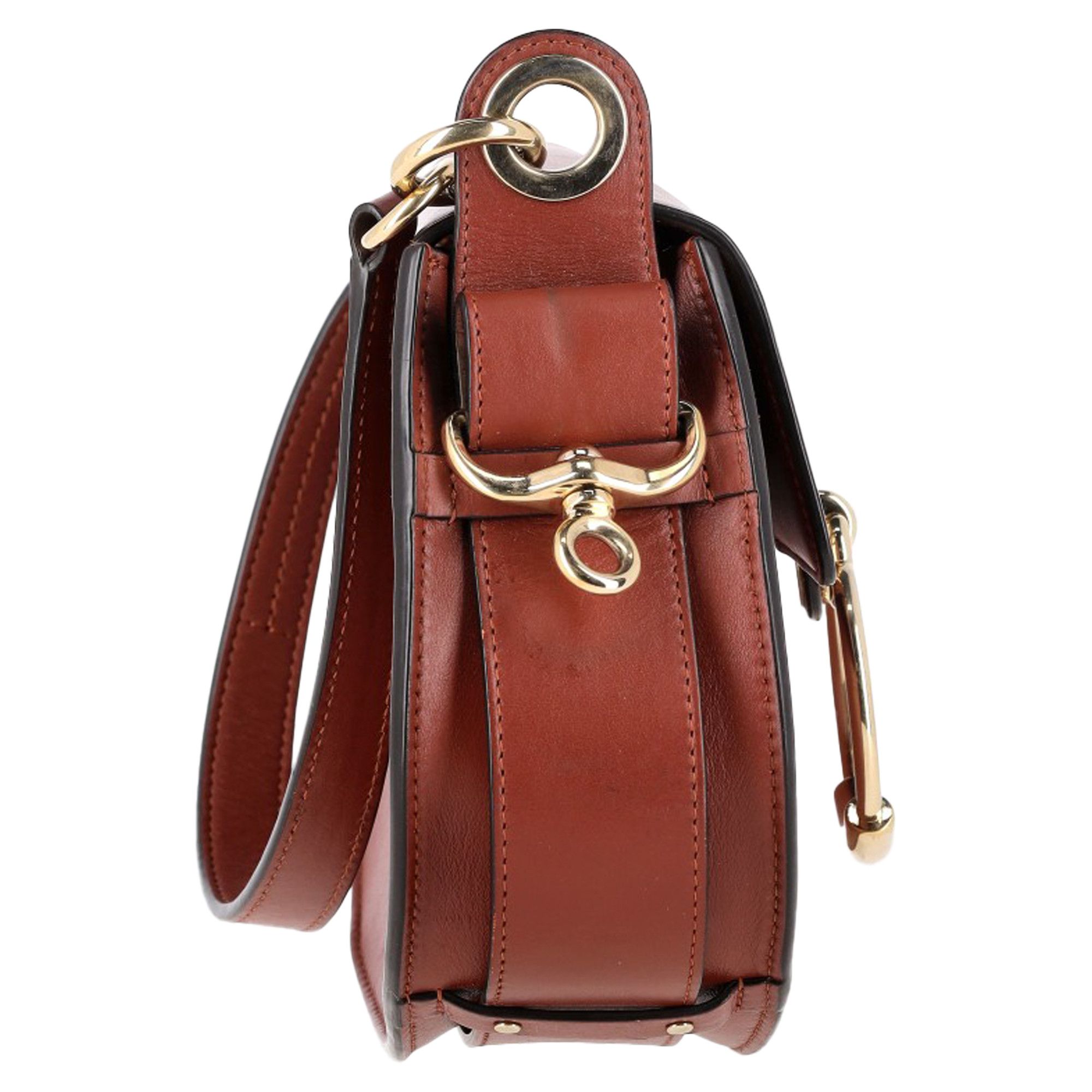 Chloe Chloé Small Tess Shoulder Bag in Brown Calfskin Leather Size ONE SIZE - 2 Thumbnail