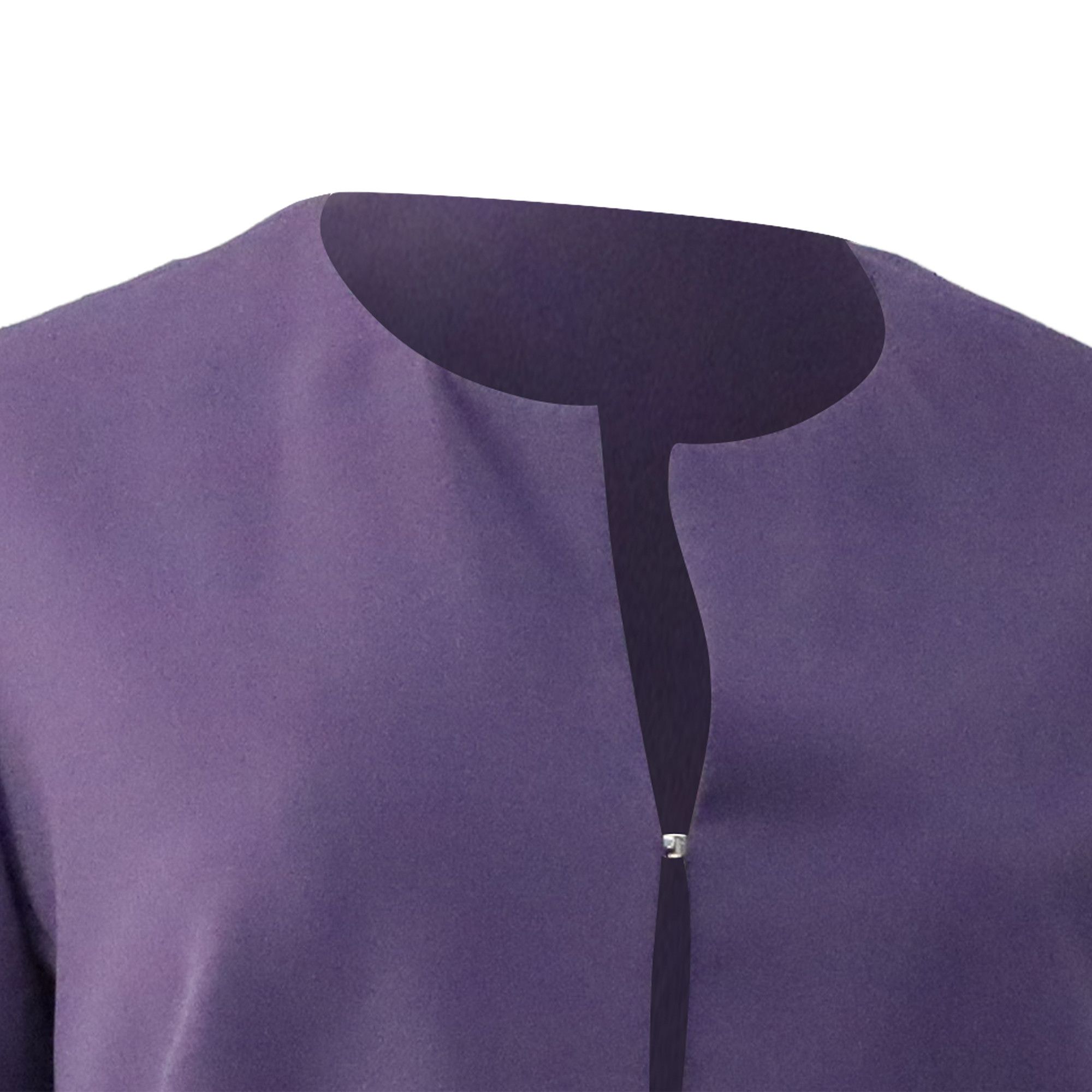 Hugo Boss Hugo Boss Jileky Collarless Short Jacket in Purple Polyester Size XS / US 0-2 / IT 36-38 - 2 Thumbnail